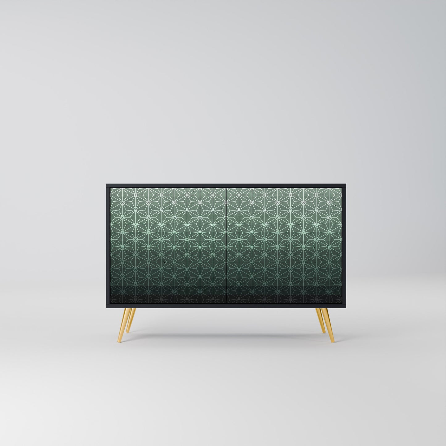 Credenza ORNAMENTAL GLIMMER a 2 ante in finitura nera