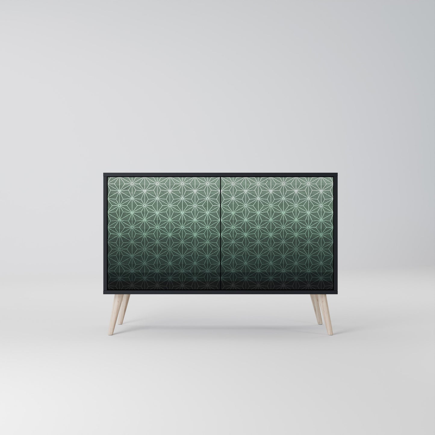 Credenza ORNAMENTAL GLIMMER a 2 ante in finitura nera