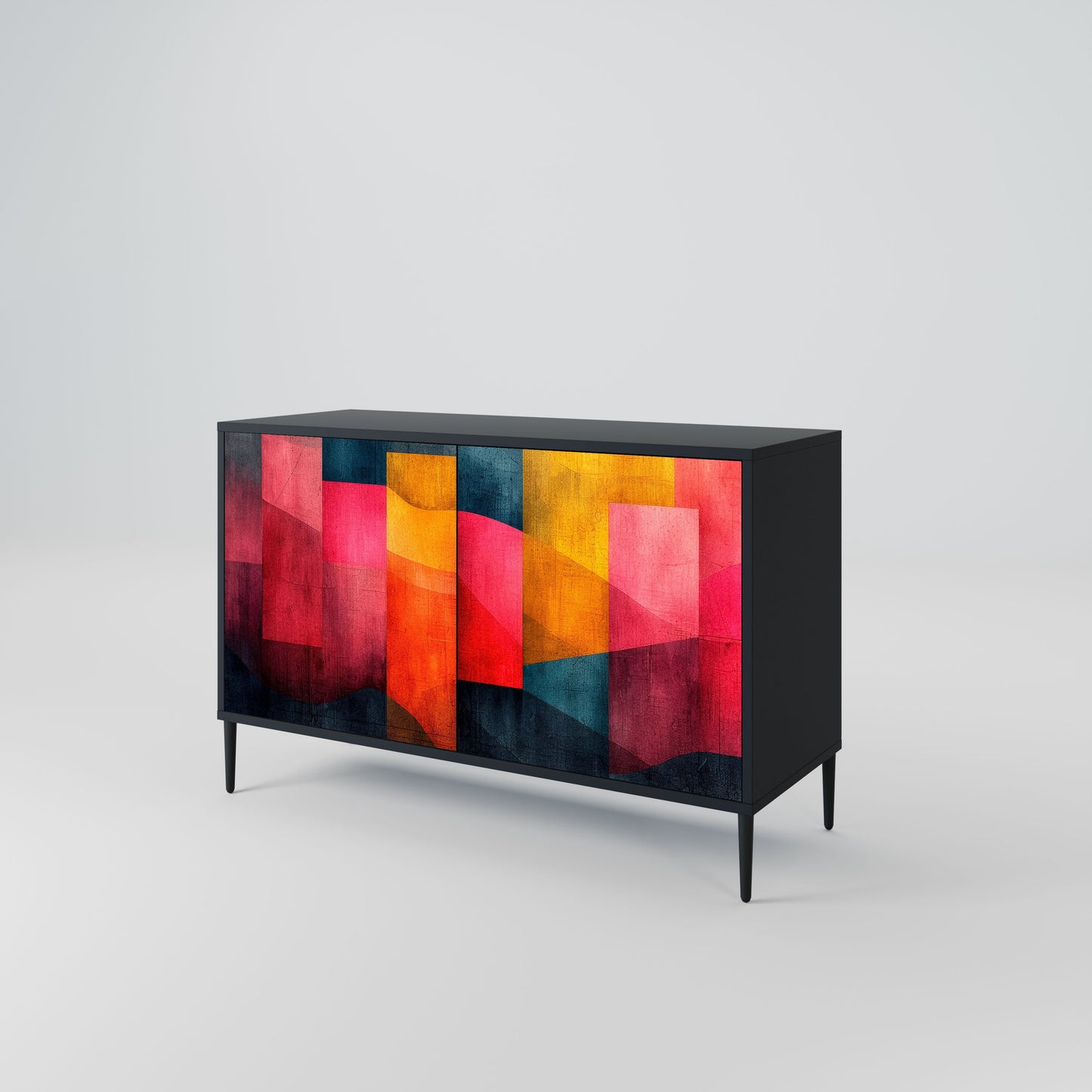 Credenza a 2 ante COLORFUL SOUNDS in finitura nera