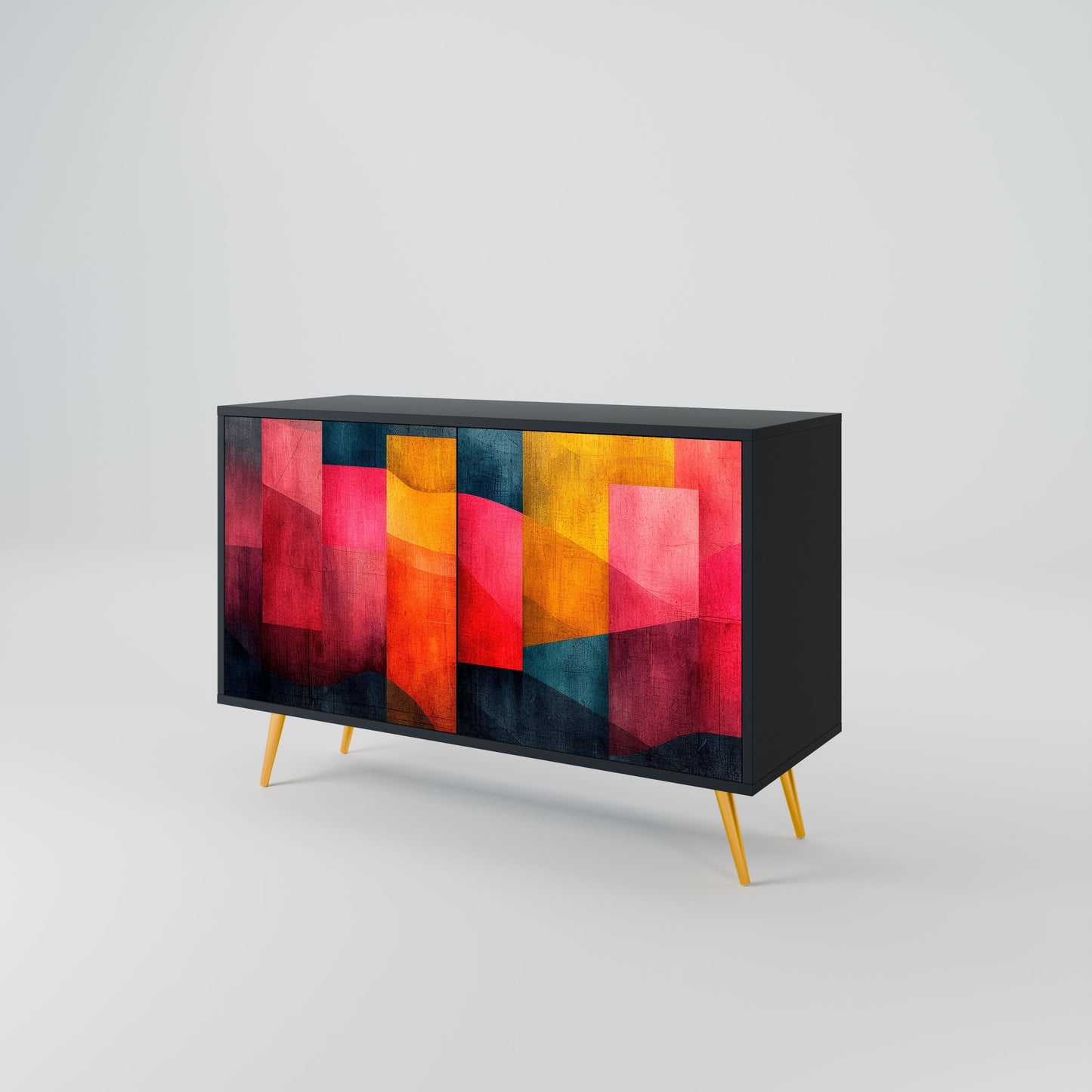 Credenza a 2 ante COLORFUL SOUNDS in finitura nera
