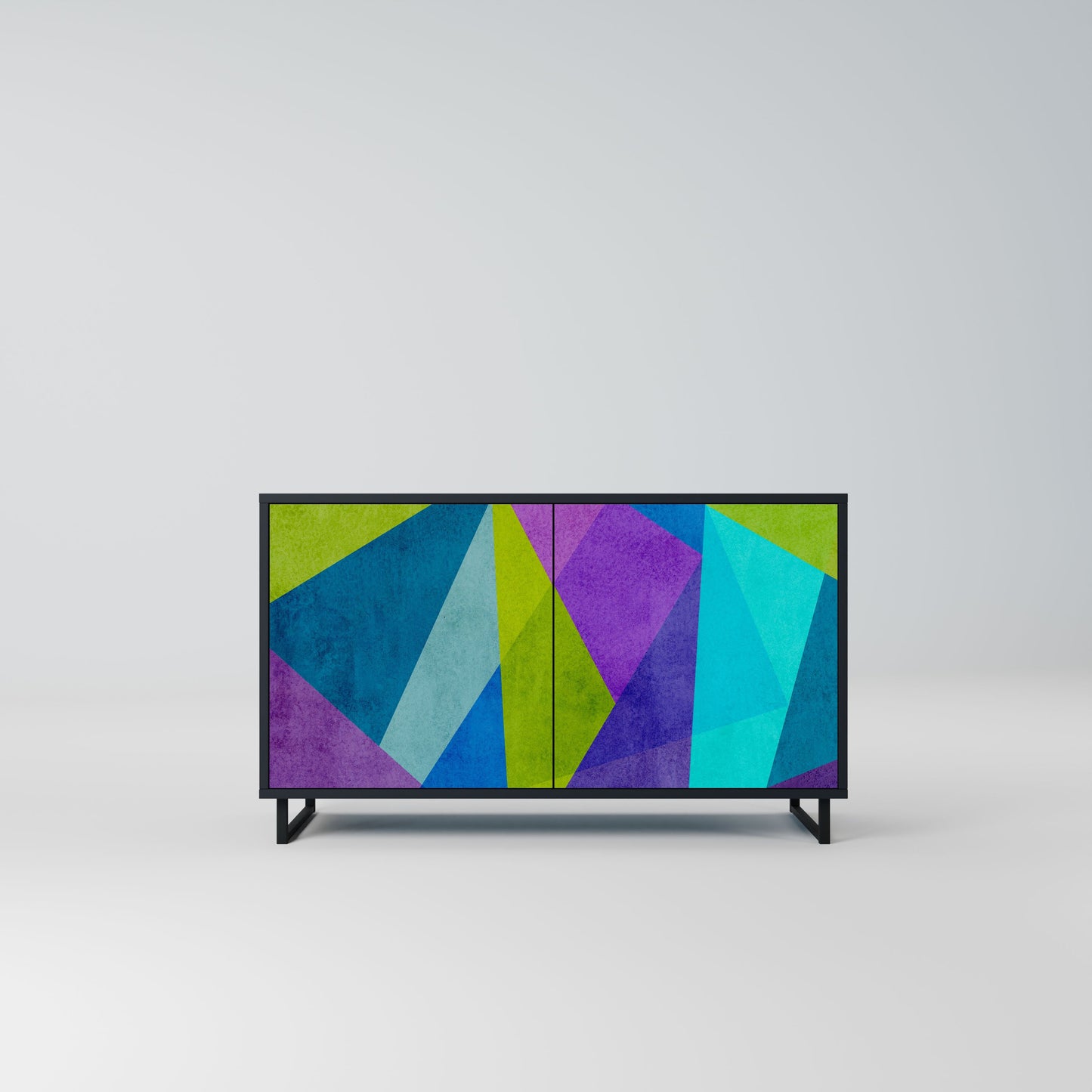 Credenza COLD SHOWCASE a 2 ante in finitura nera