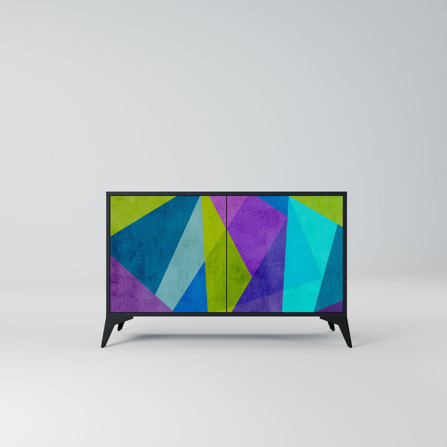 Credenza COLD SHOWCASE a 2 ante in finitura nera