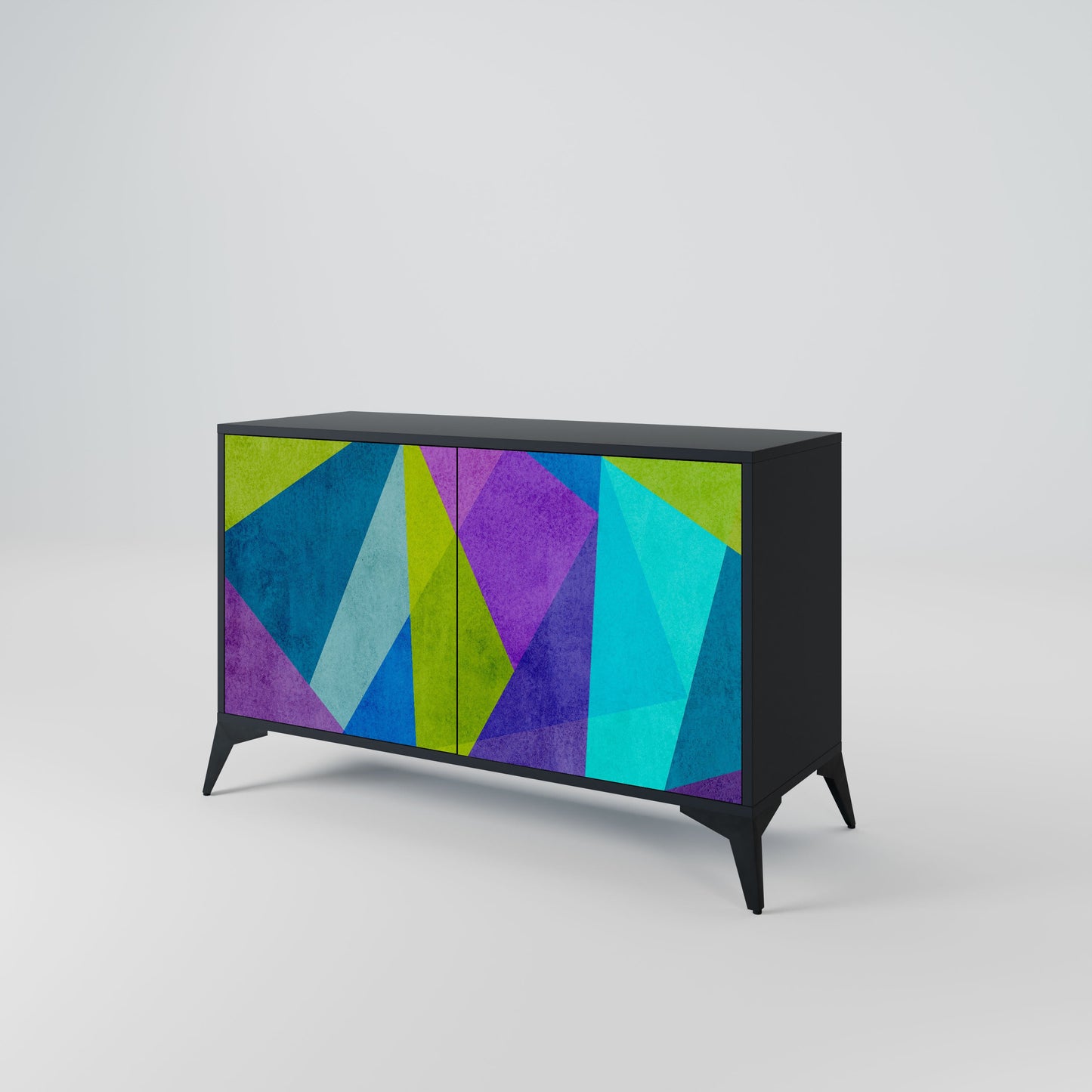Credenza COLD SHOWCASE a 2 ante in finitura nera