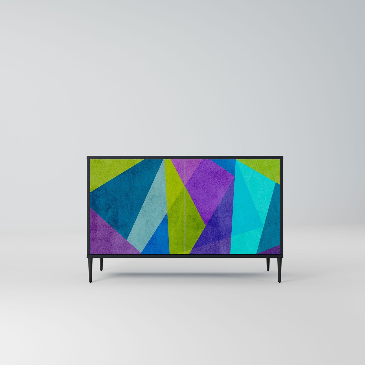 Credenza COLD SHOWCASE a 2 ante in finitura nera