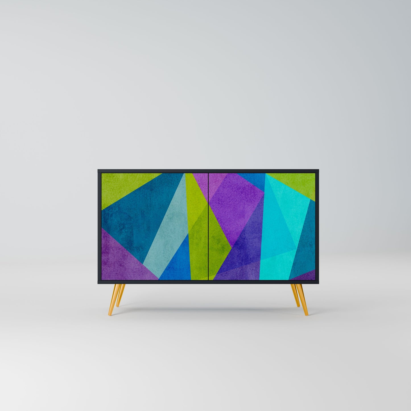 Credenza COLD SHOWCASE a 2 ante in finitura nera