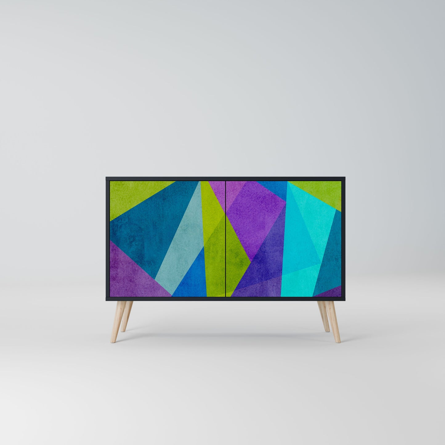 Credenza COLD SHOWCASE a 2 ante in finitura nera