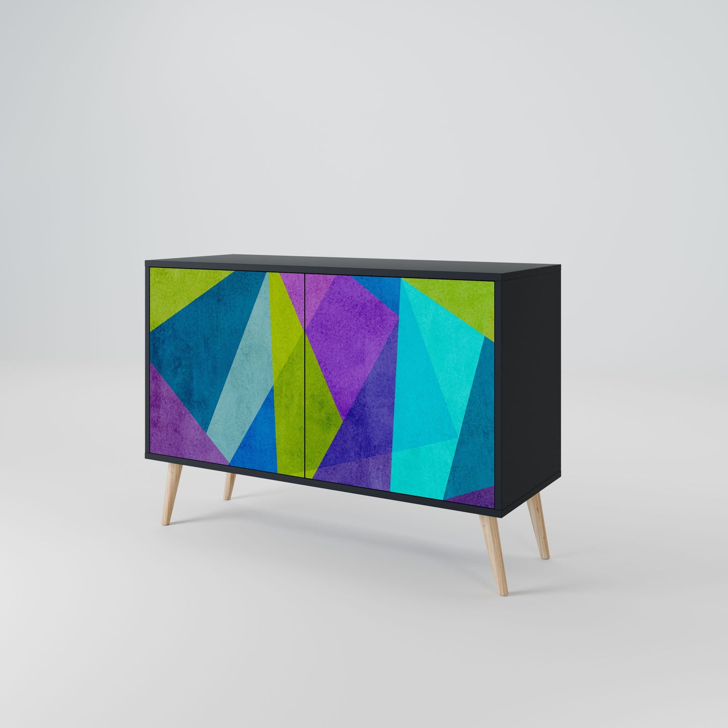 Credenza COLD SHOWCASE a 2 ante in finitura nera