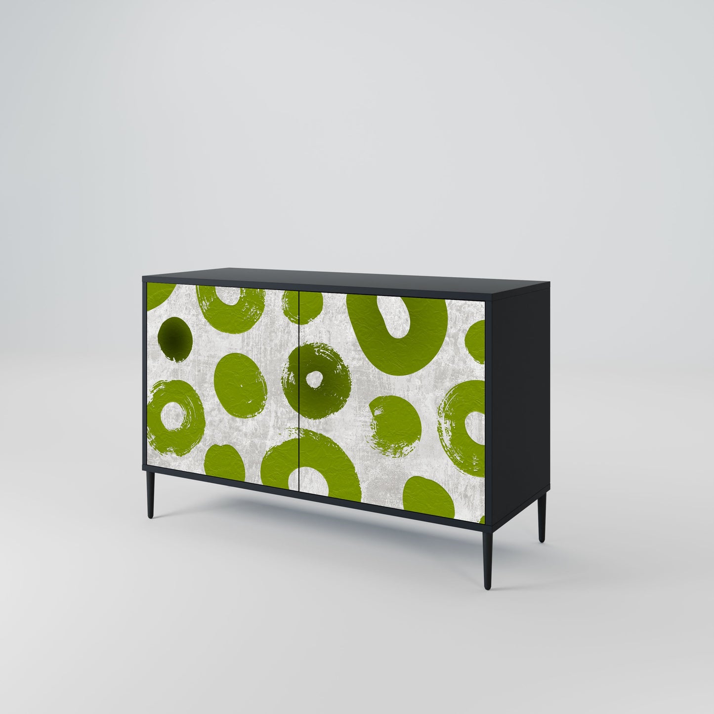Credenza a 2 ante GREEN RHAPSODY in finitura nera