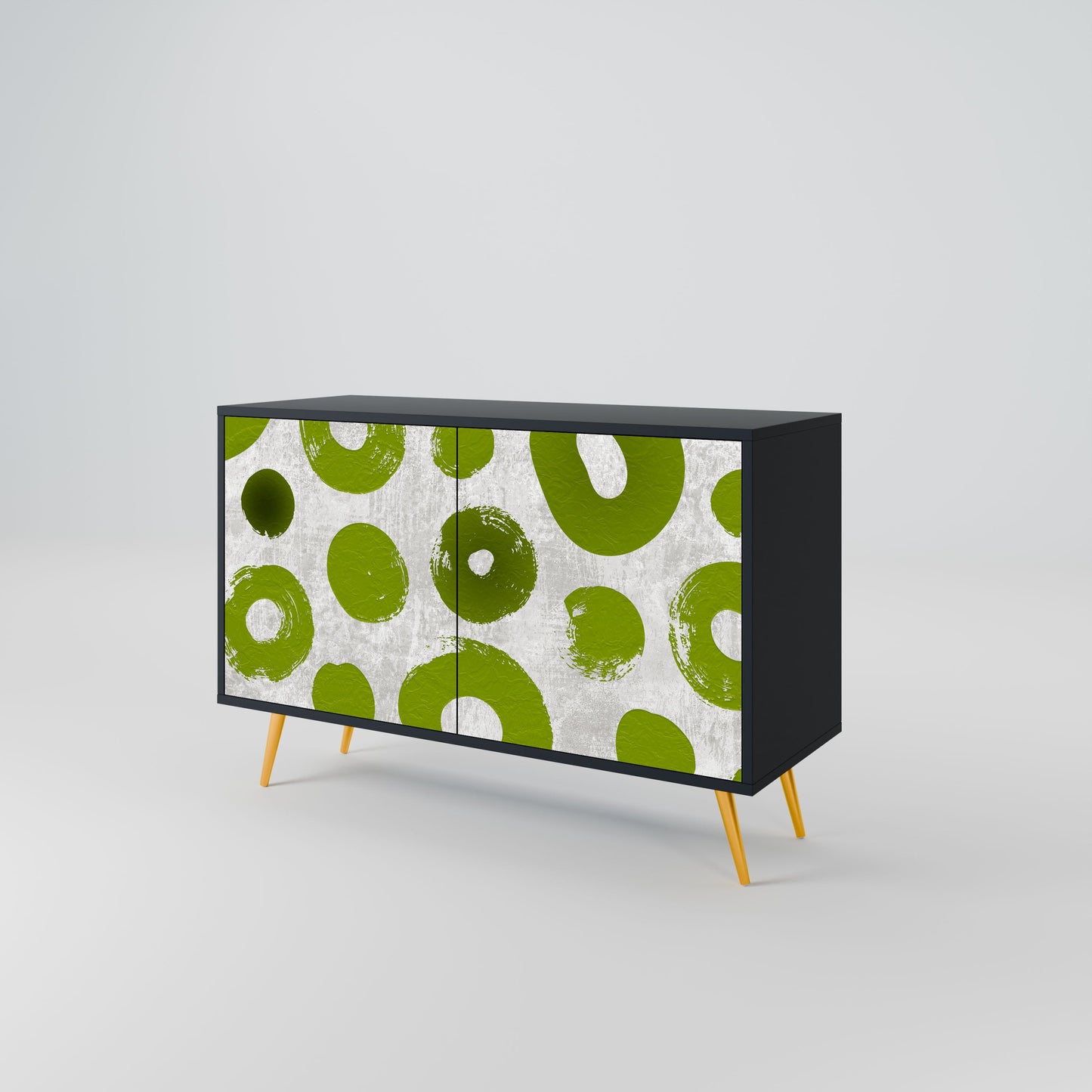 Credenza a 2 ante GREEN RHAPSODY in finitura nera