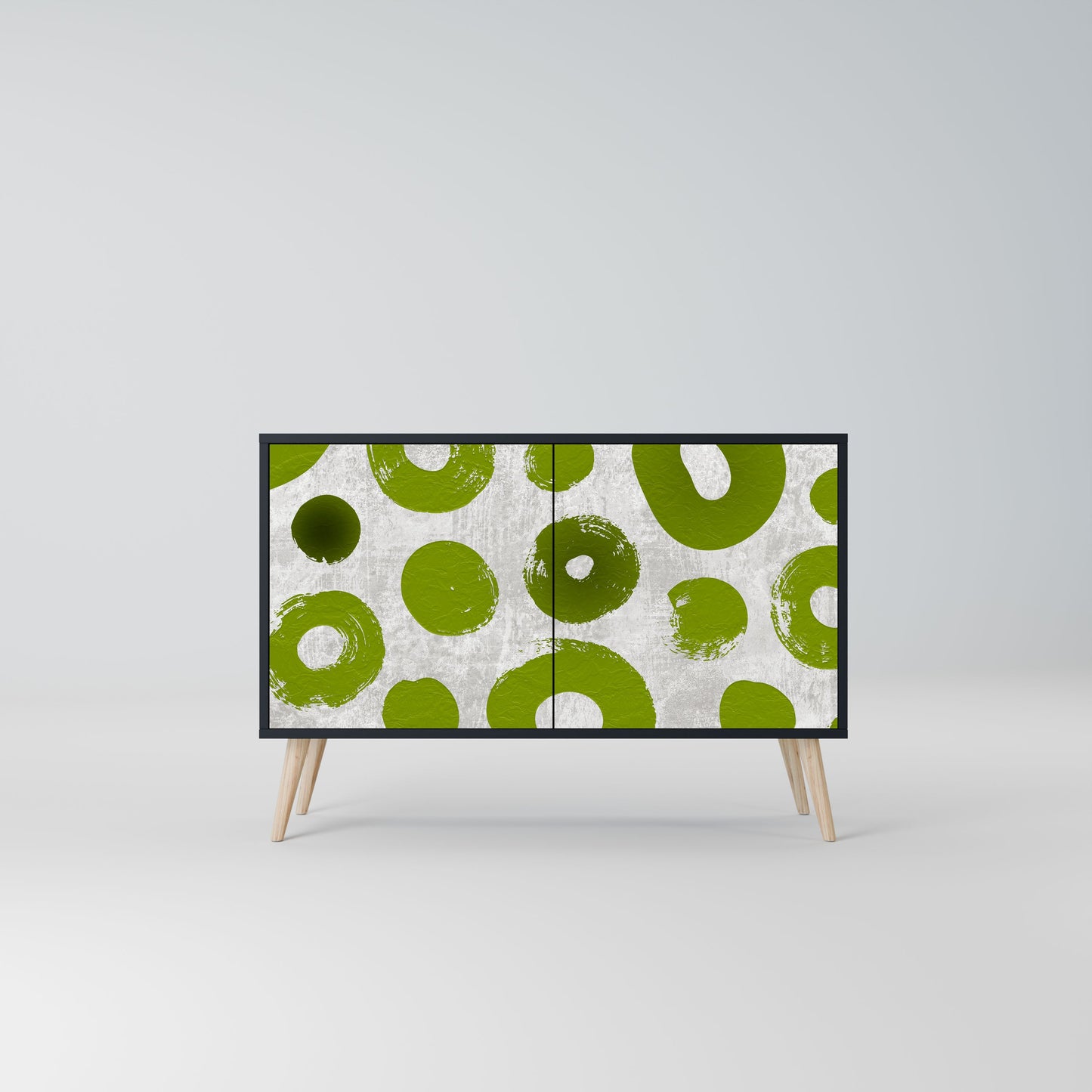Credenza a 2 ante GREEN RHAPSODY in finitura nera