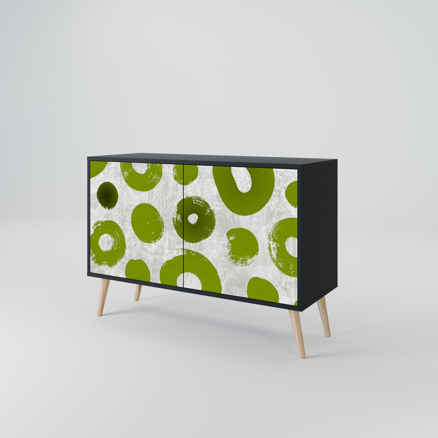 Credenza a 2 ante GREEN RHAPSODY in finitura nera