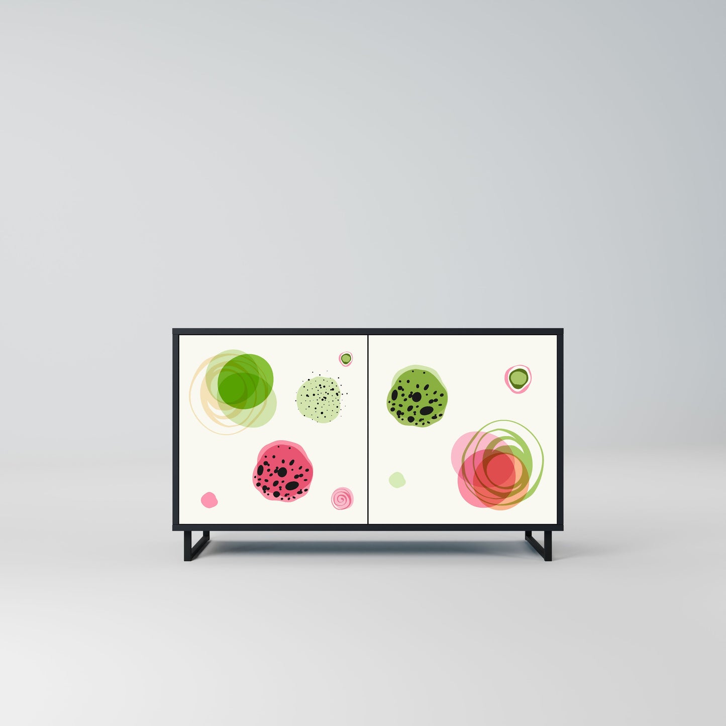 Credenza a 2 ante COLORFUL COSMOS in finitura nera