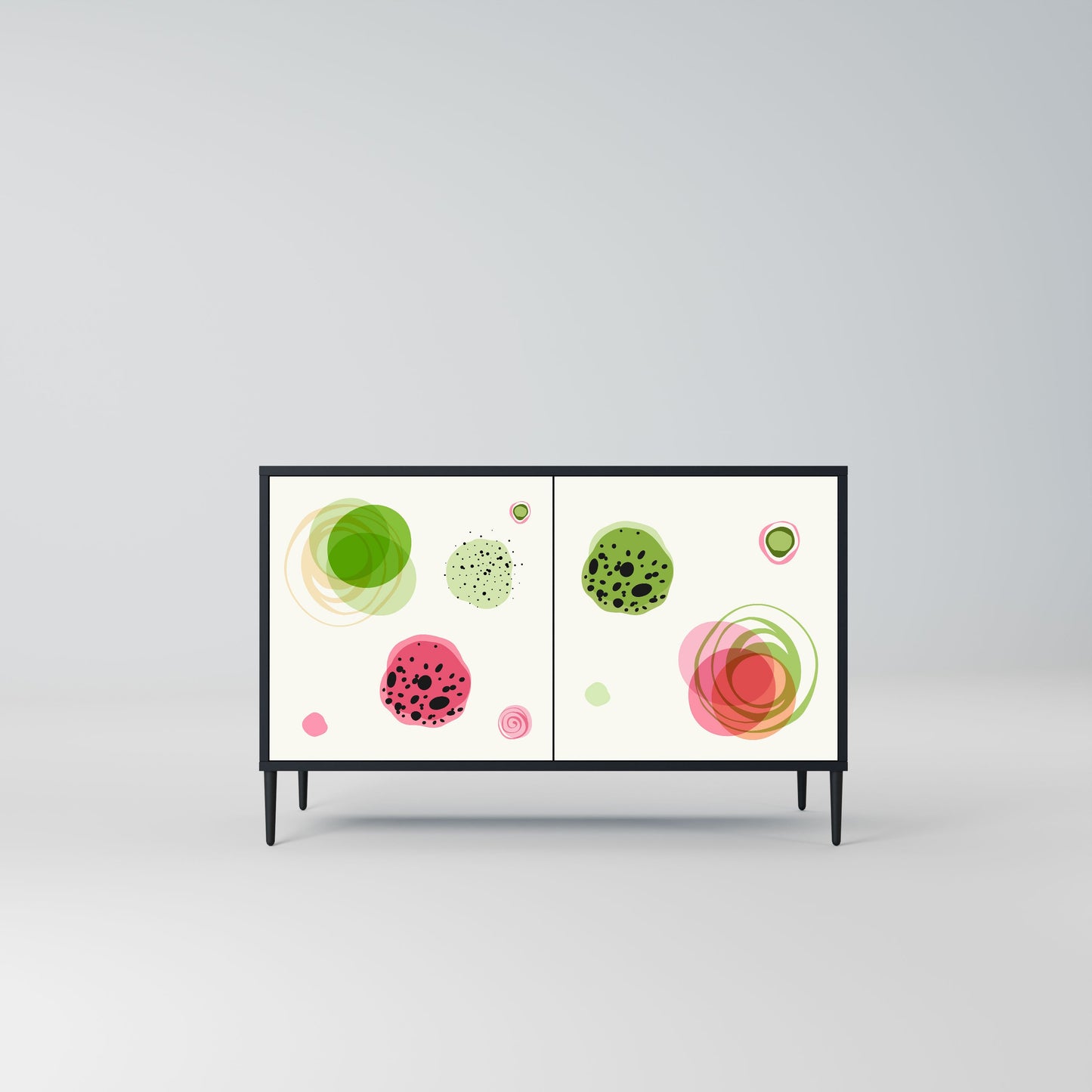 Credenza a 2 ante COLORFUL COSMOS in finitura nera