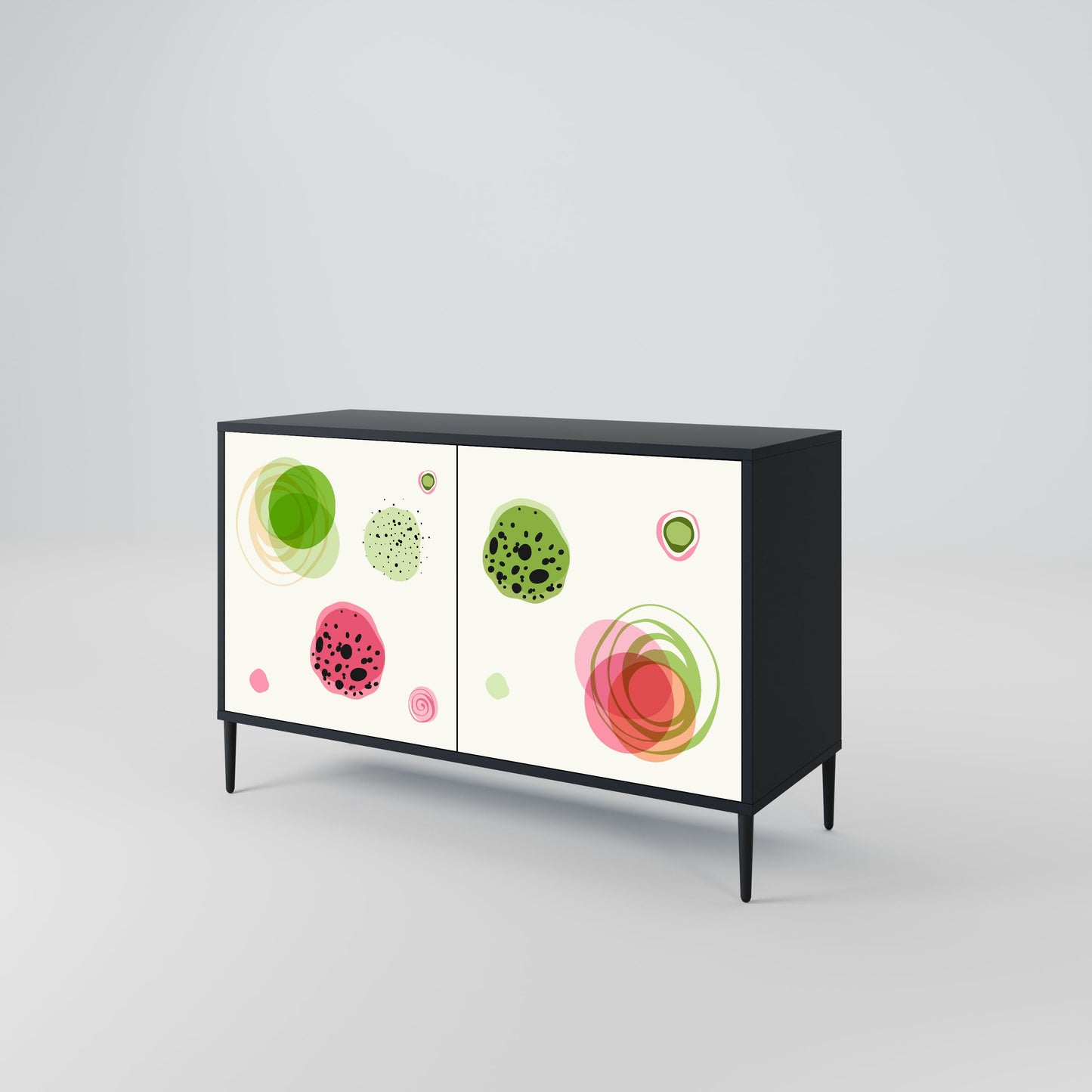 Credenza a 2 ante COLORFUL COSMOS in finitura nera
