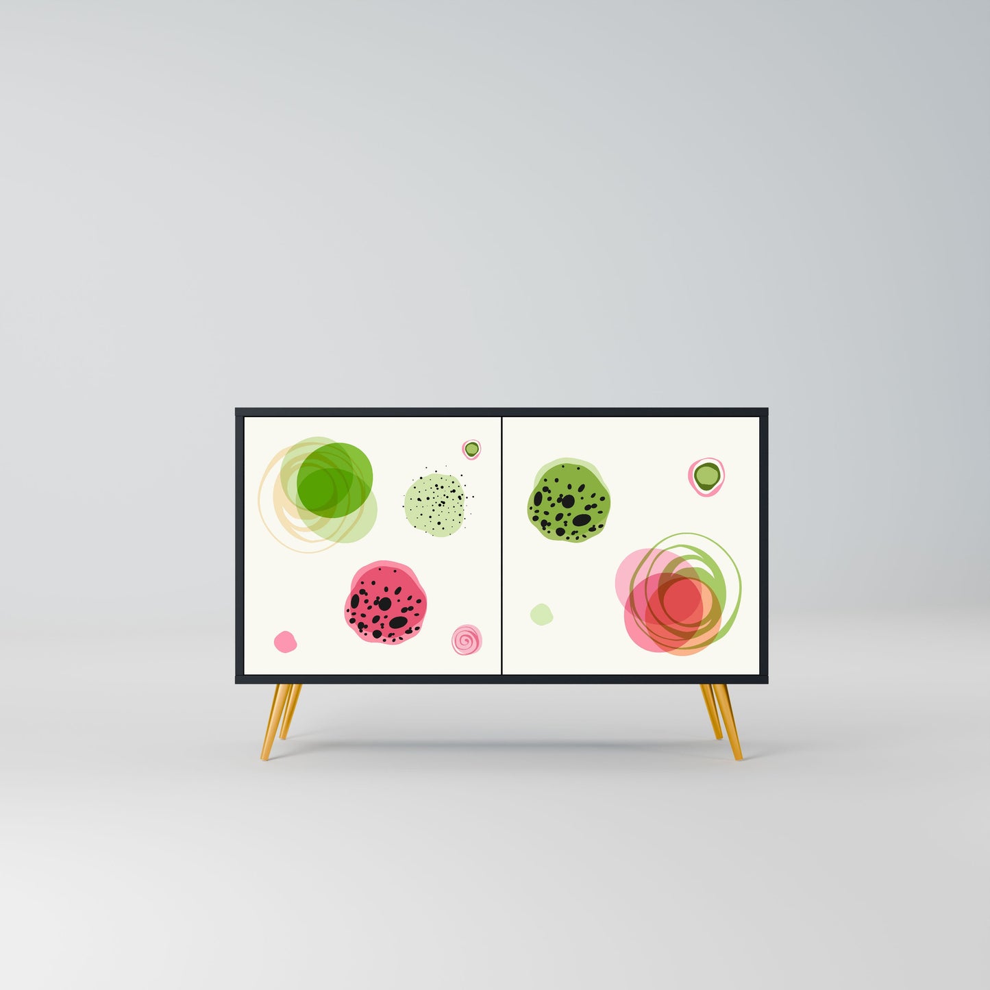 Credenza a 2 ante COLORFUL COSMOS in finitura nera