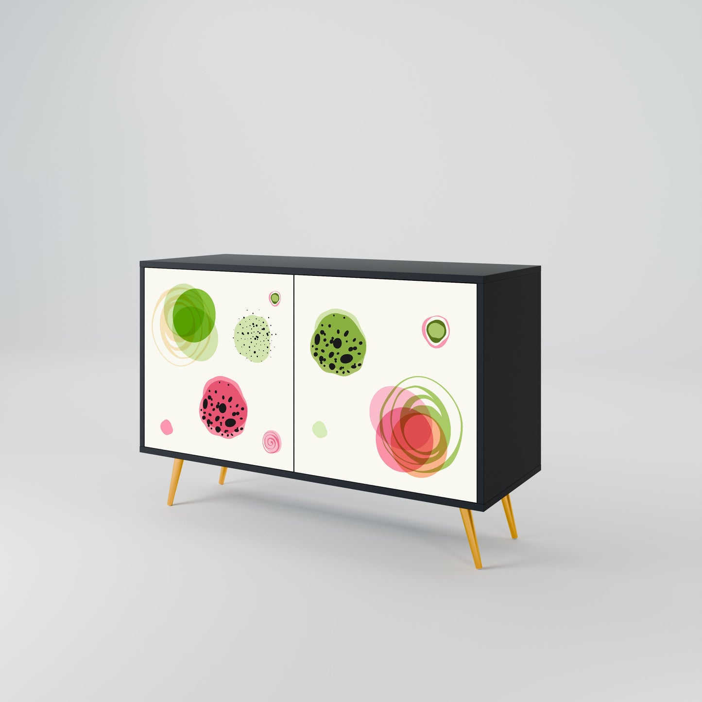 Credenza a 2 ante COLORFUL COSMOS in finitura nera