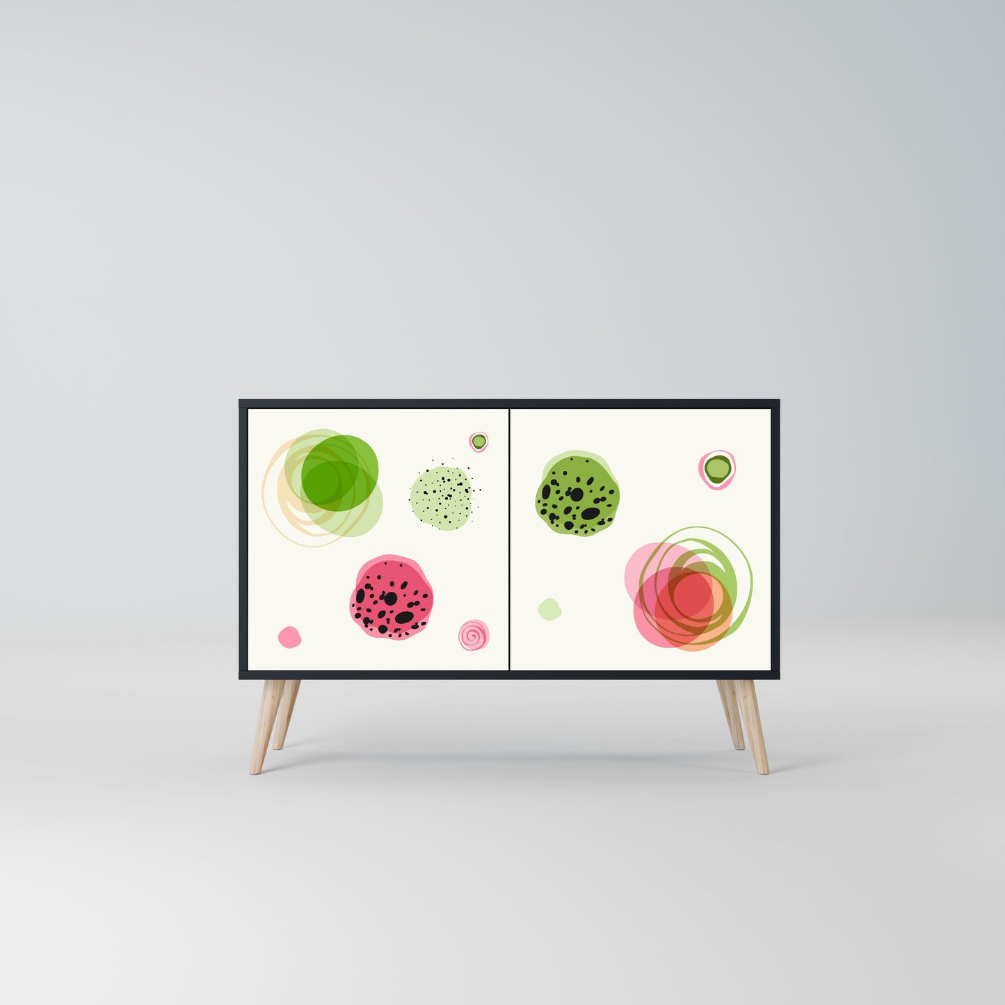 Credenza a 2 ante COLORFUL COSMOS in finitura nera