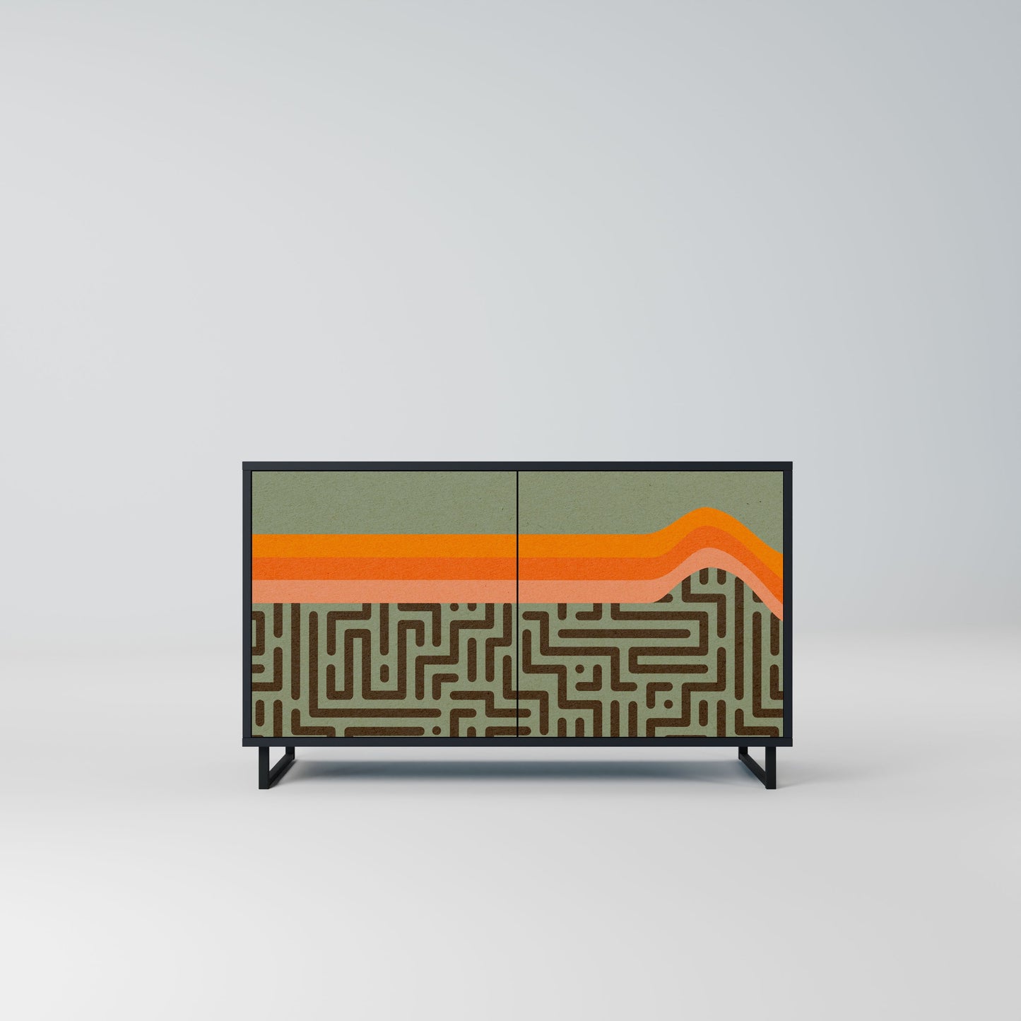 Credenza a 2 ante SIMPLE SOLUTIONS in finitura nera