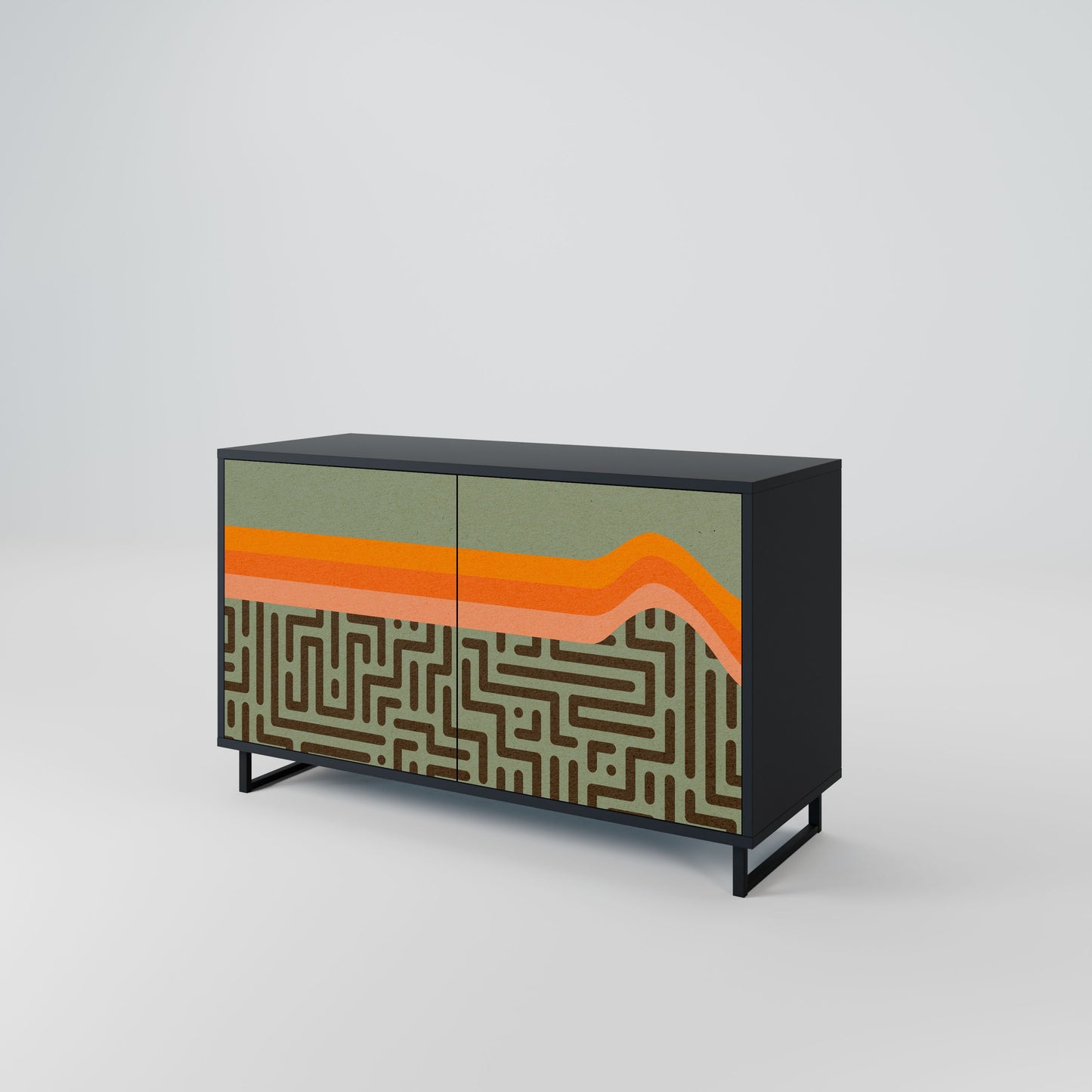 Credenza a 2 ante SIMPLE SOLUTIONS in finitura nera