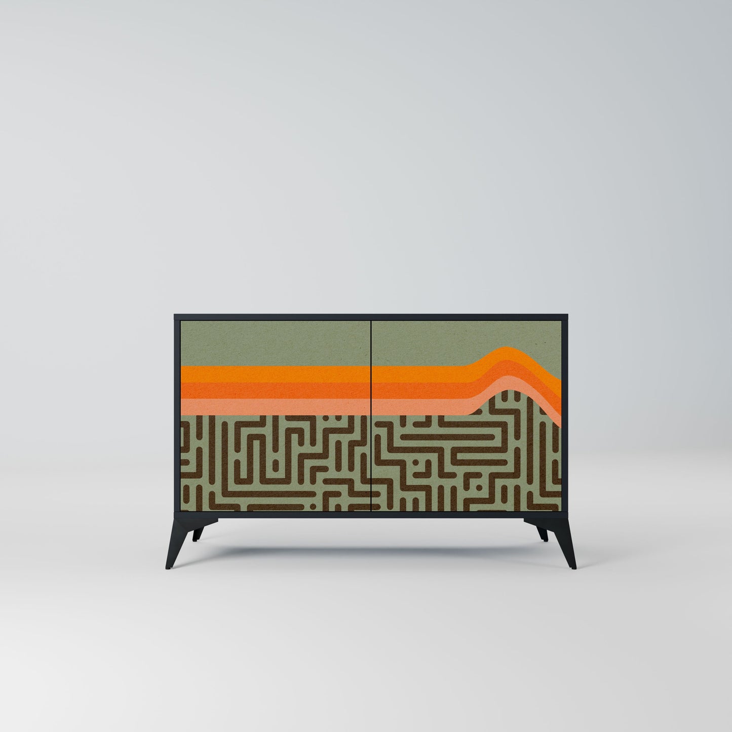 Credenza a 2 ante SIMPLE SOLUTIONS in finitura nera