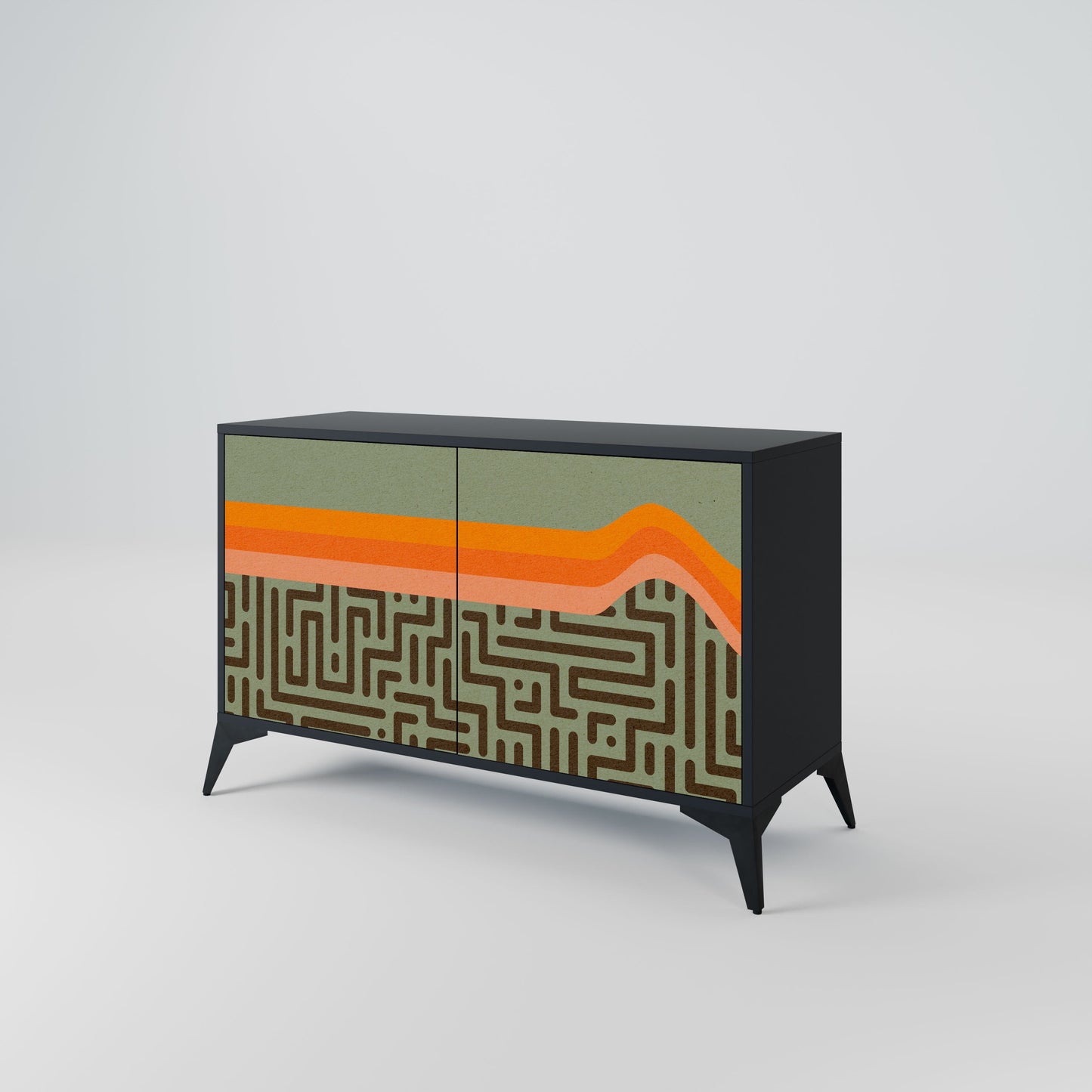 Credenza a 2 ante SIMPLE SOLUTIONS in finitura nera