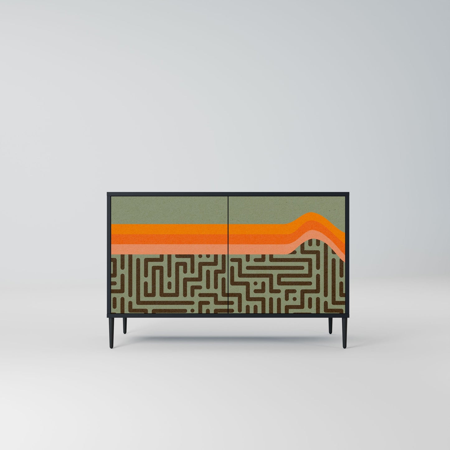 Credenza a 2 ante SIMPLE SOLUTIONS in finitura nera