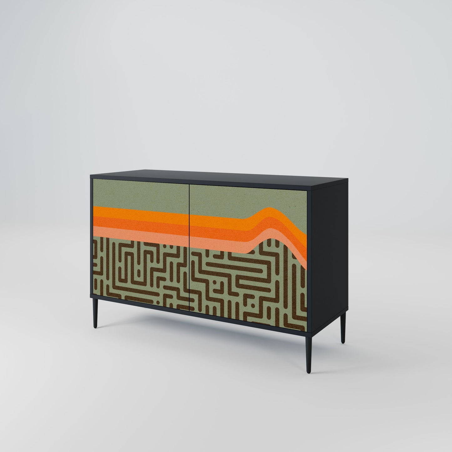 Credenza a 2 ante SIMPLE SOLUTIONS in finitura nera