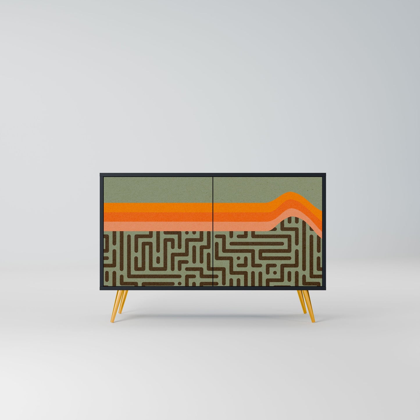Credenza a 2 ante SIMPLE SOLUTIONS in finitura nera