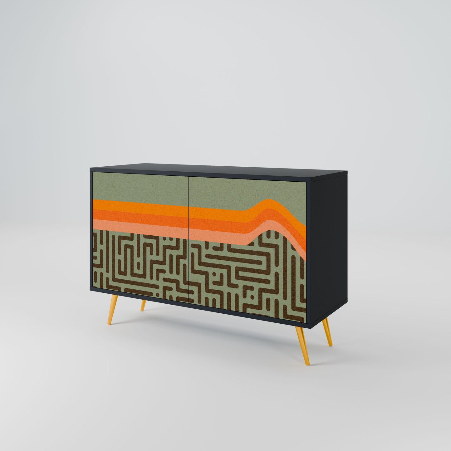 Credenza a 2 ante SIMPLE SOLUTIONS in finitura nera
