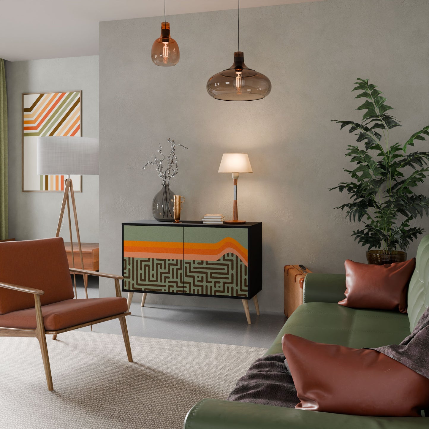 Credenza a 2 ante SIMPLE SOLUTIONS in finitura nera