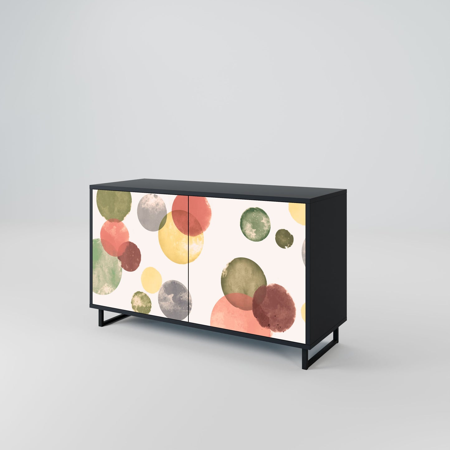 Credenza FLEETING HAPPINESS a 2 ante in finitura nera