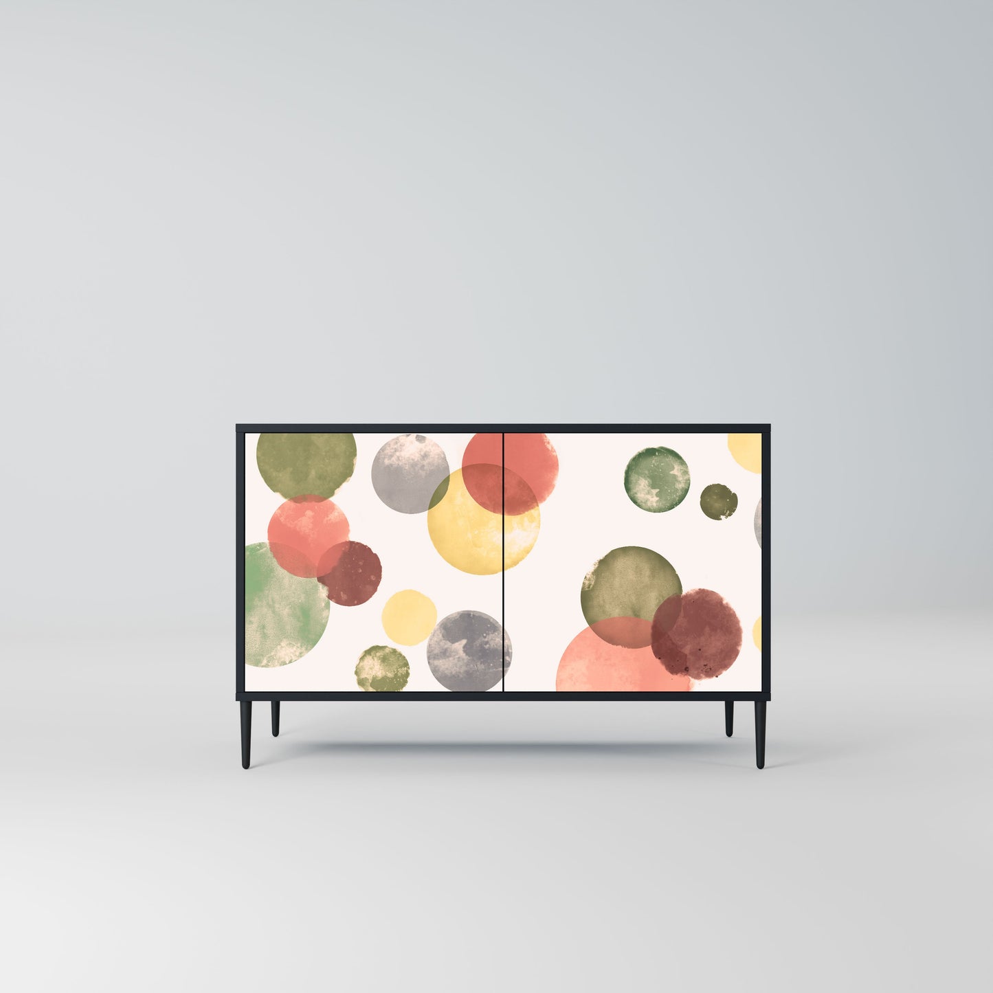 Credenza FLEETING HAPPINESS a 2 ante in finitura nera