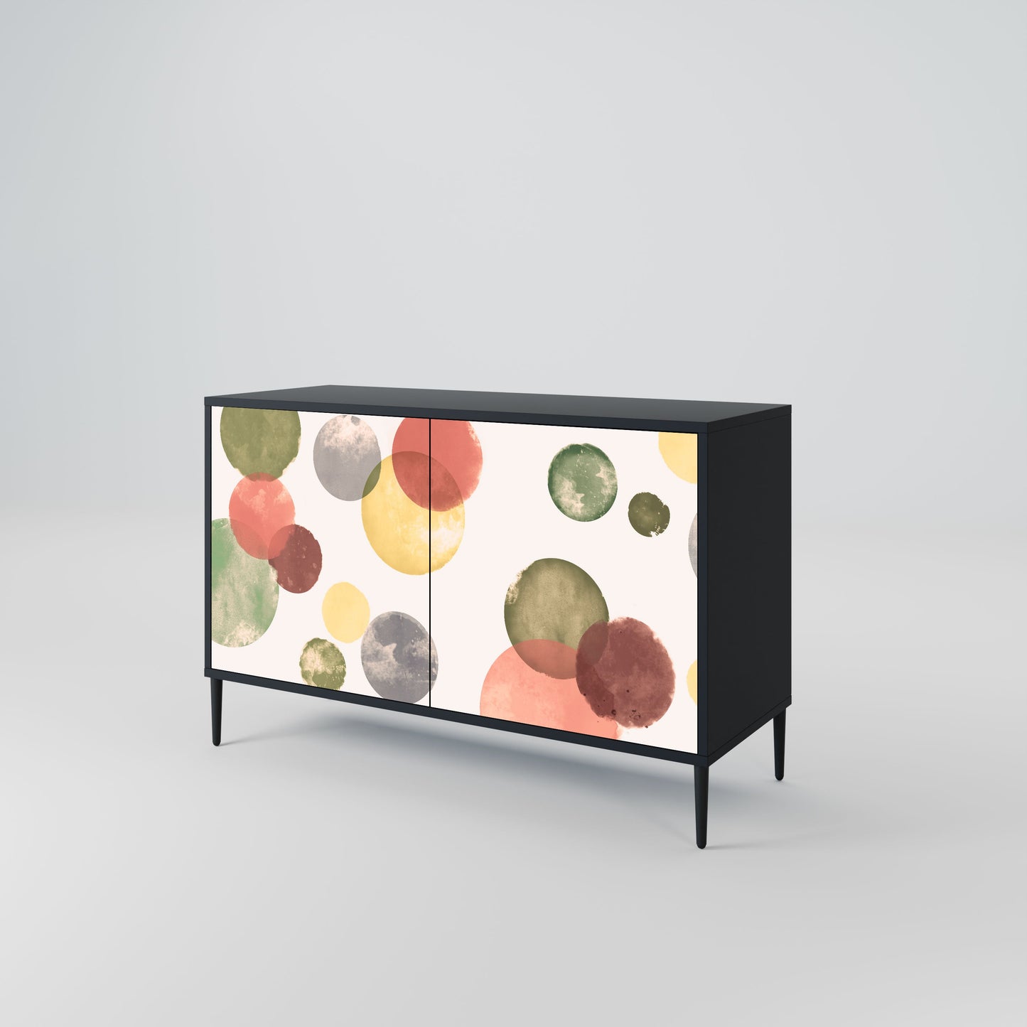 Credenza FLEETING HAPPINESS a 2 ante in finitura nera