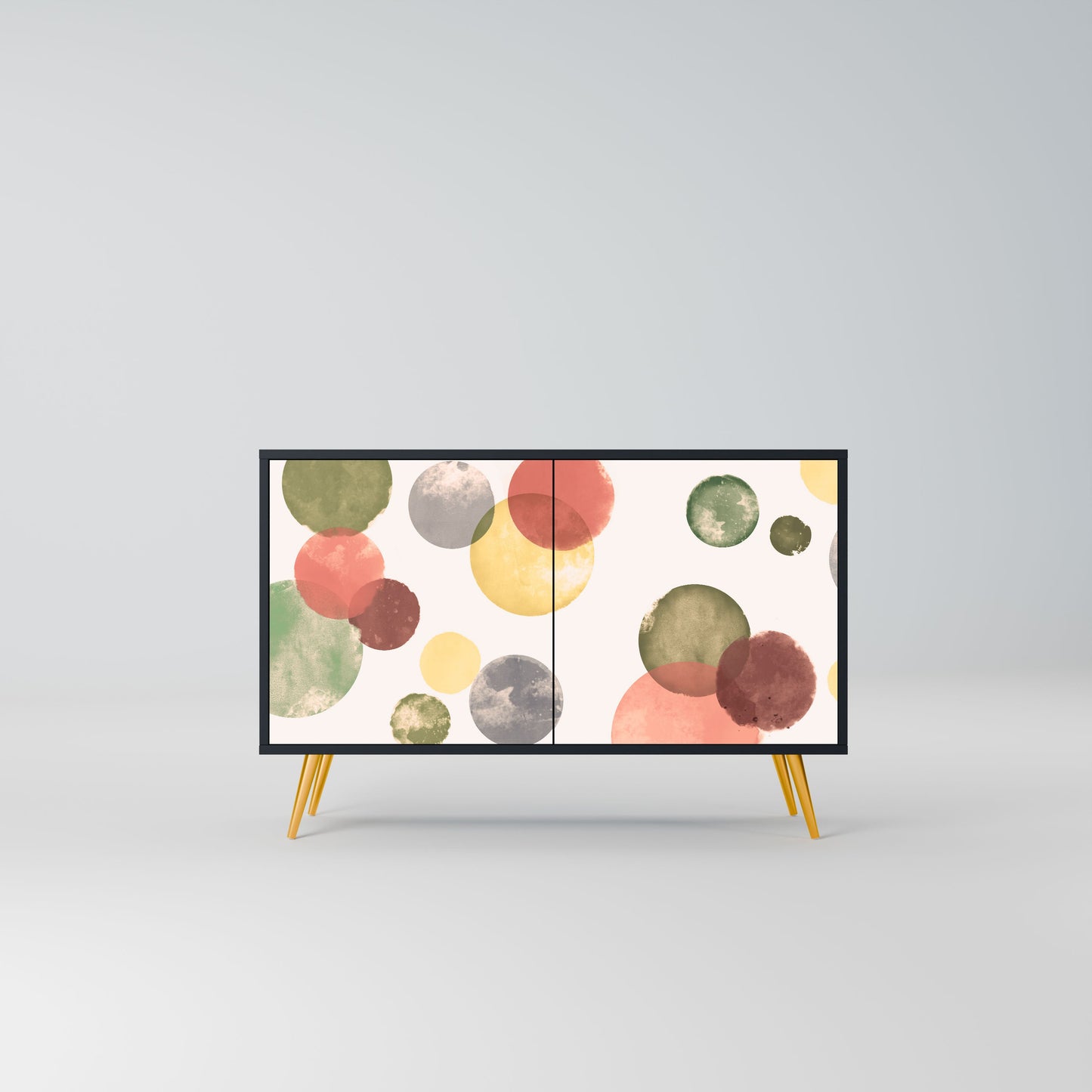Credenza FLEETING HAPPINESS a 2 ante in finitura nera