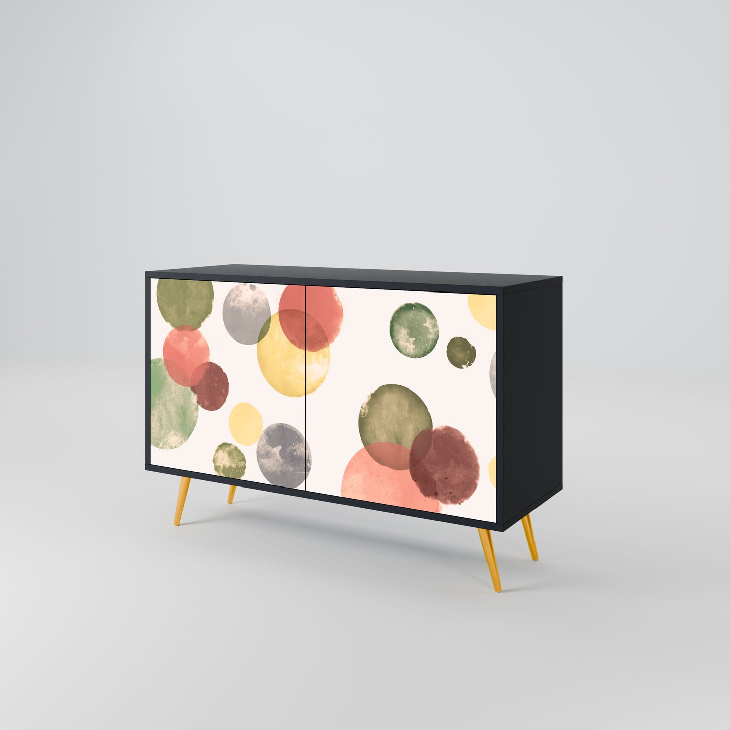 Credenza FLEETING HAPPINESS a 2 ante in finitura nera