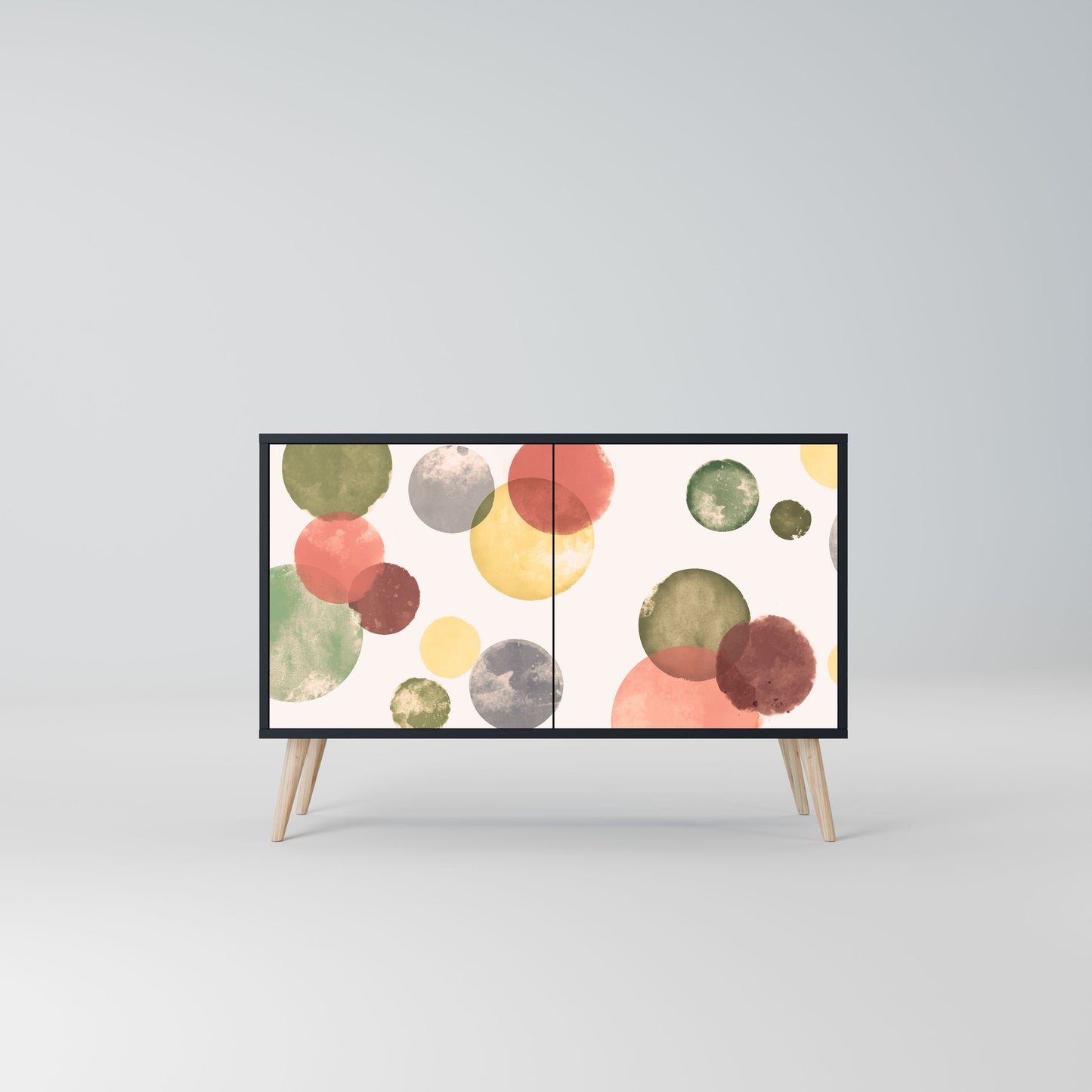 Credenza FLEETING HAPPINESS a 2 ante in finitura nera