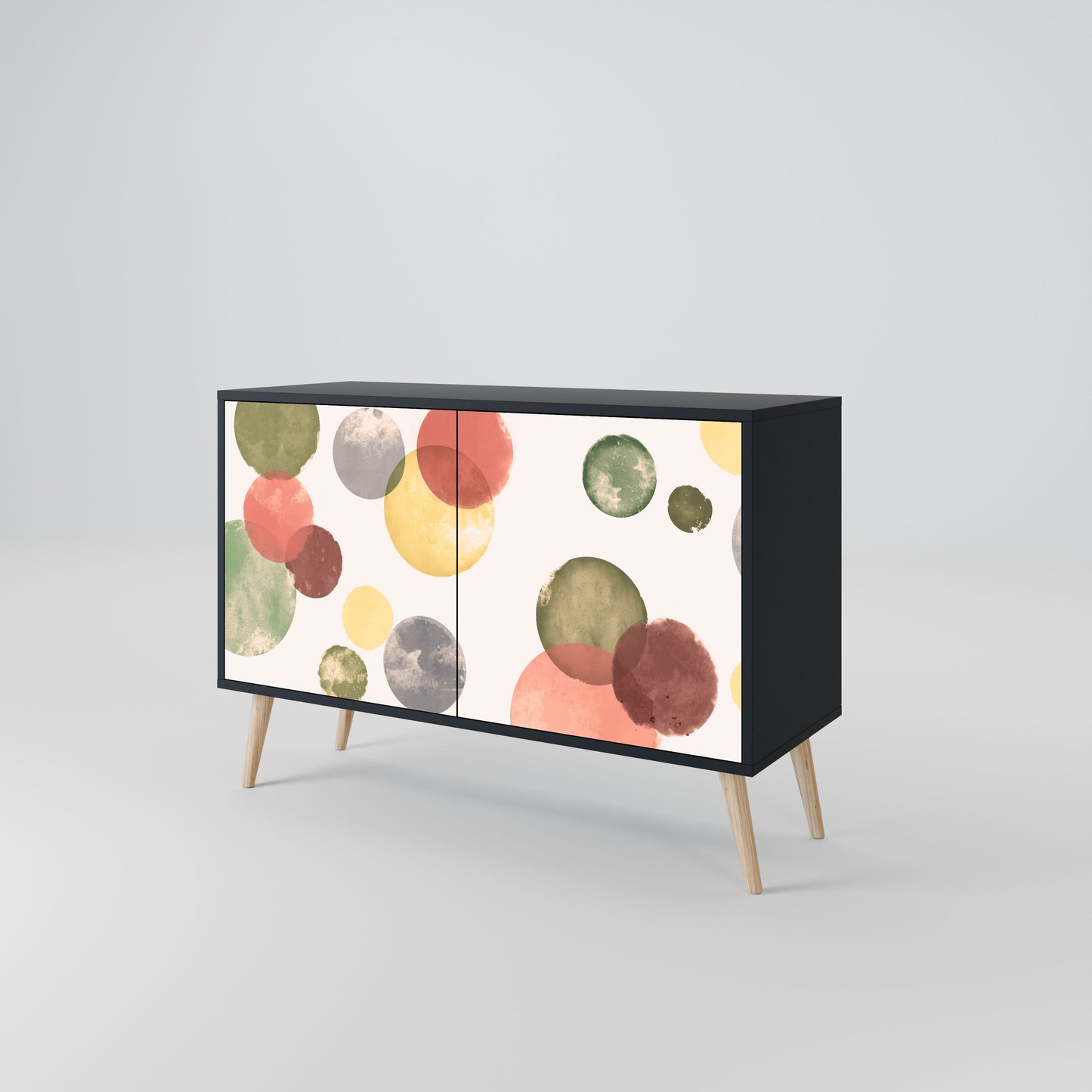 Credenza FLEETING HAPPINESS a 2 ante in finitura nera