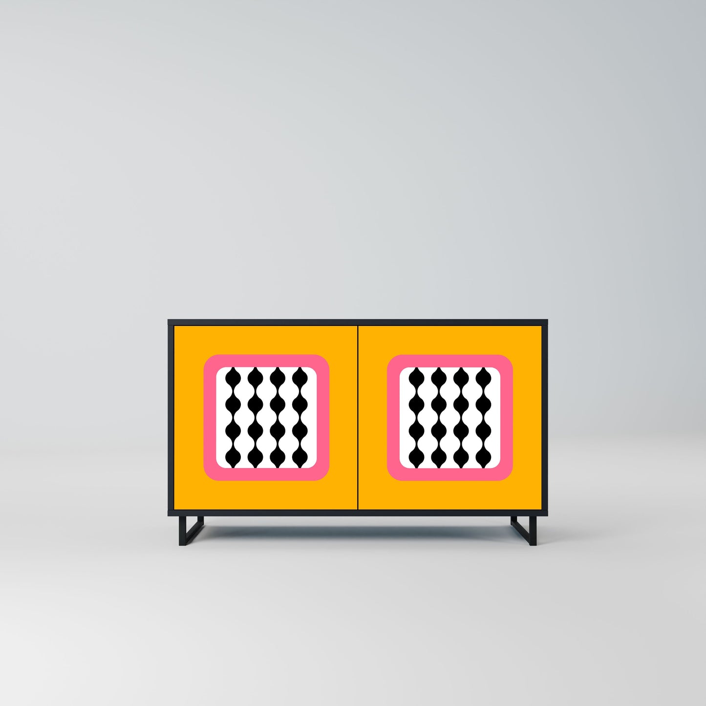 Credenza a 2 ante TEARS IN HEAVEN in finitura nera
