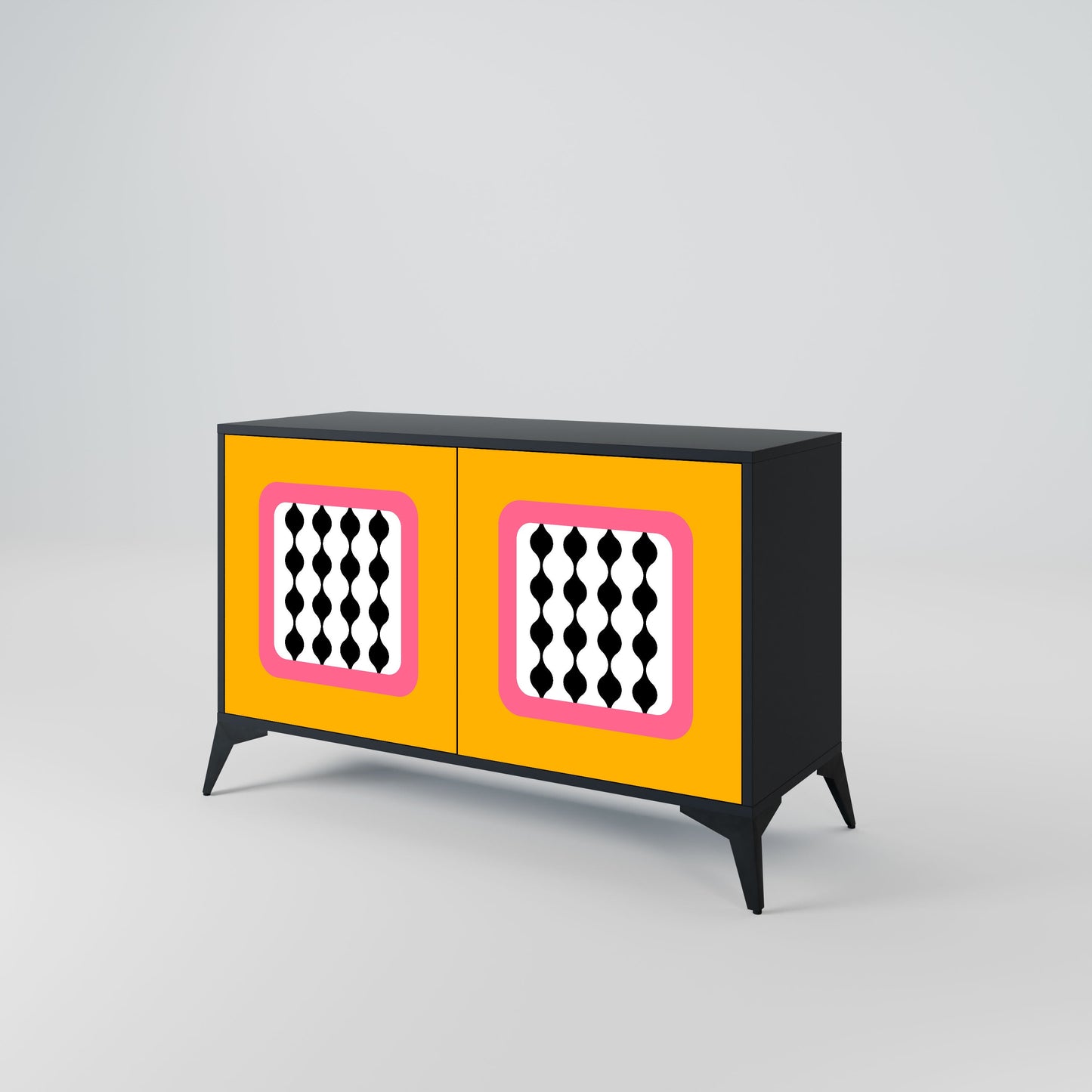 Credenza a 2 ante TEARS IN HEAVEN in finitura nera