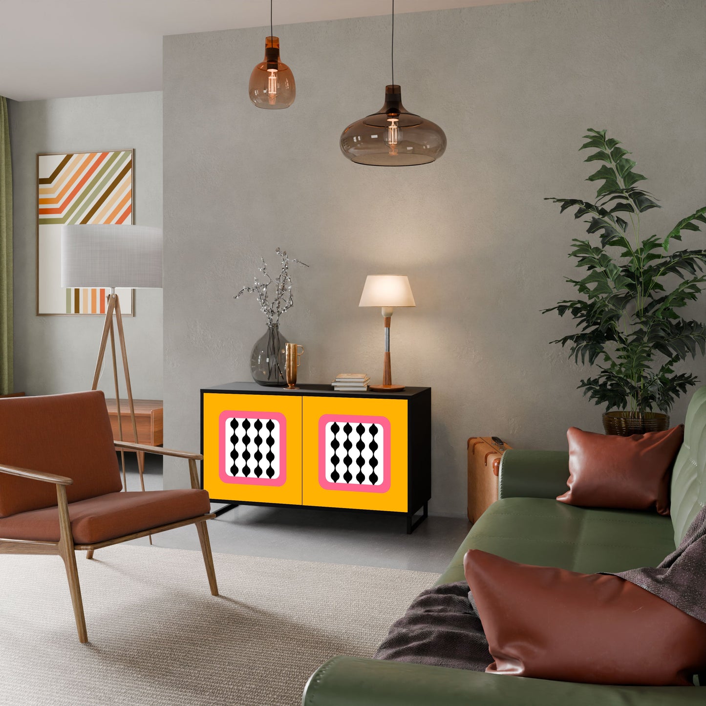 Credenza a 2 ante TEARS IN HEAVEN in finitura nera
