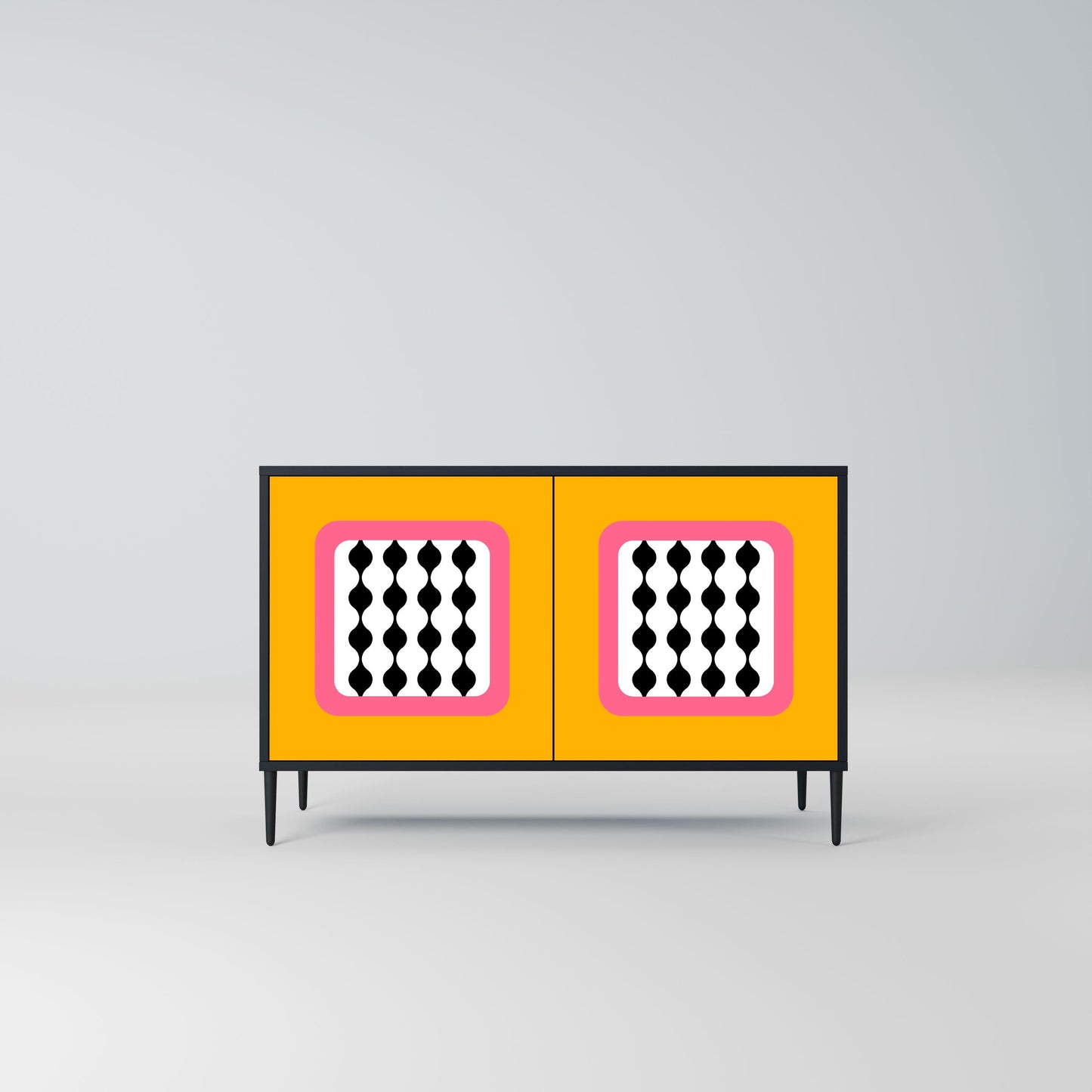 Credenza a 2 ante TEARS IN HEAVEN in finitura nera
