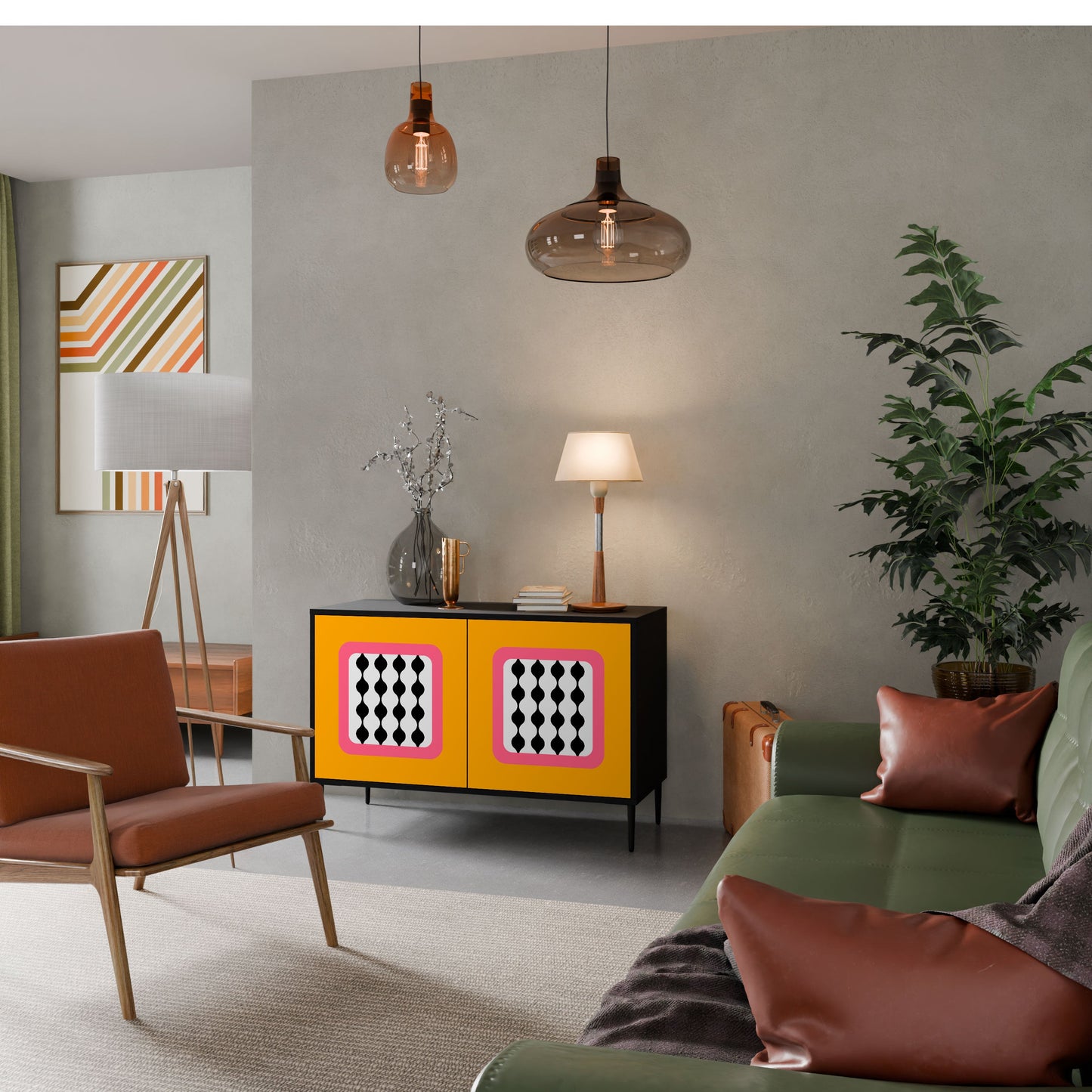 Credenza a 2 ante TEARS IN HEAVEN in finitura nera