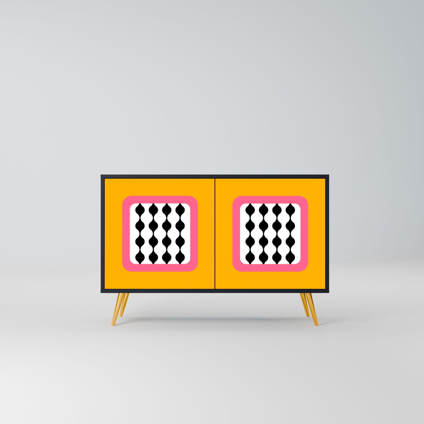 Credenza a 2 ante TEARS IN HEAVEN in finitura nera