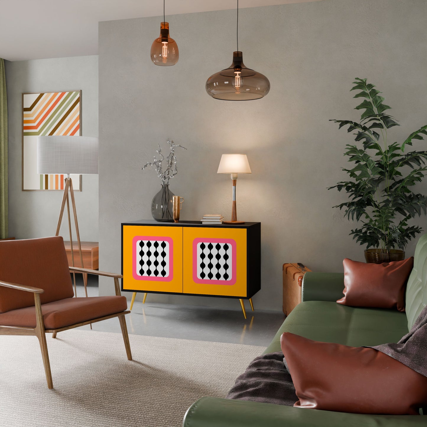 Credenza a 2 ante TEARS IN HEAVEN in finitura nera