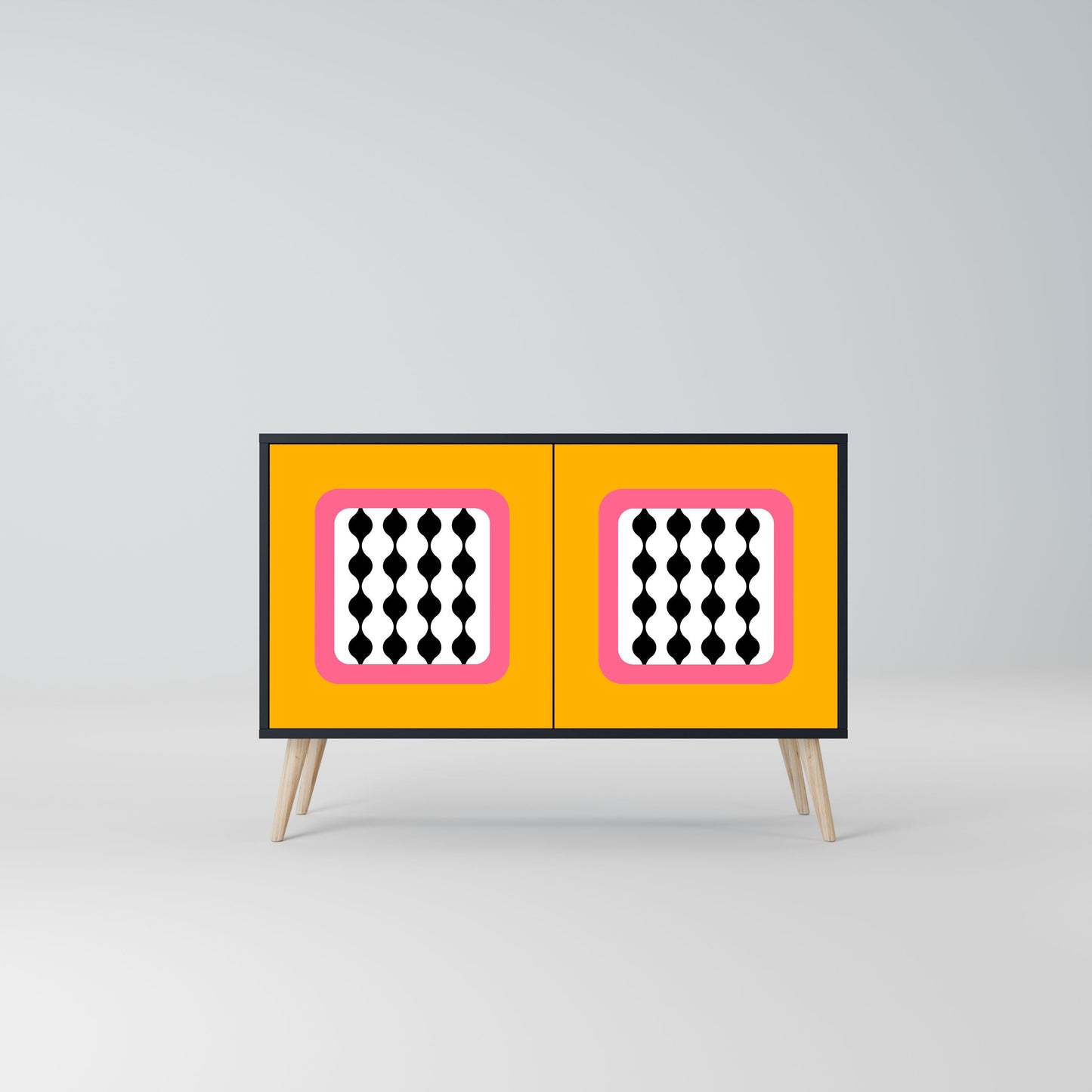 Credenza a 2 ante TEARS IN HEAVEN in finitura nera