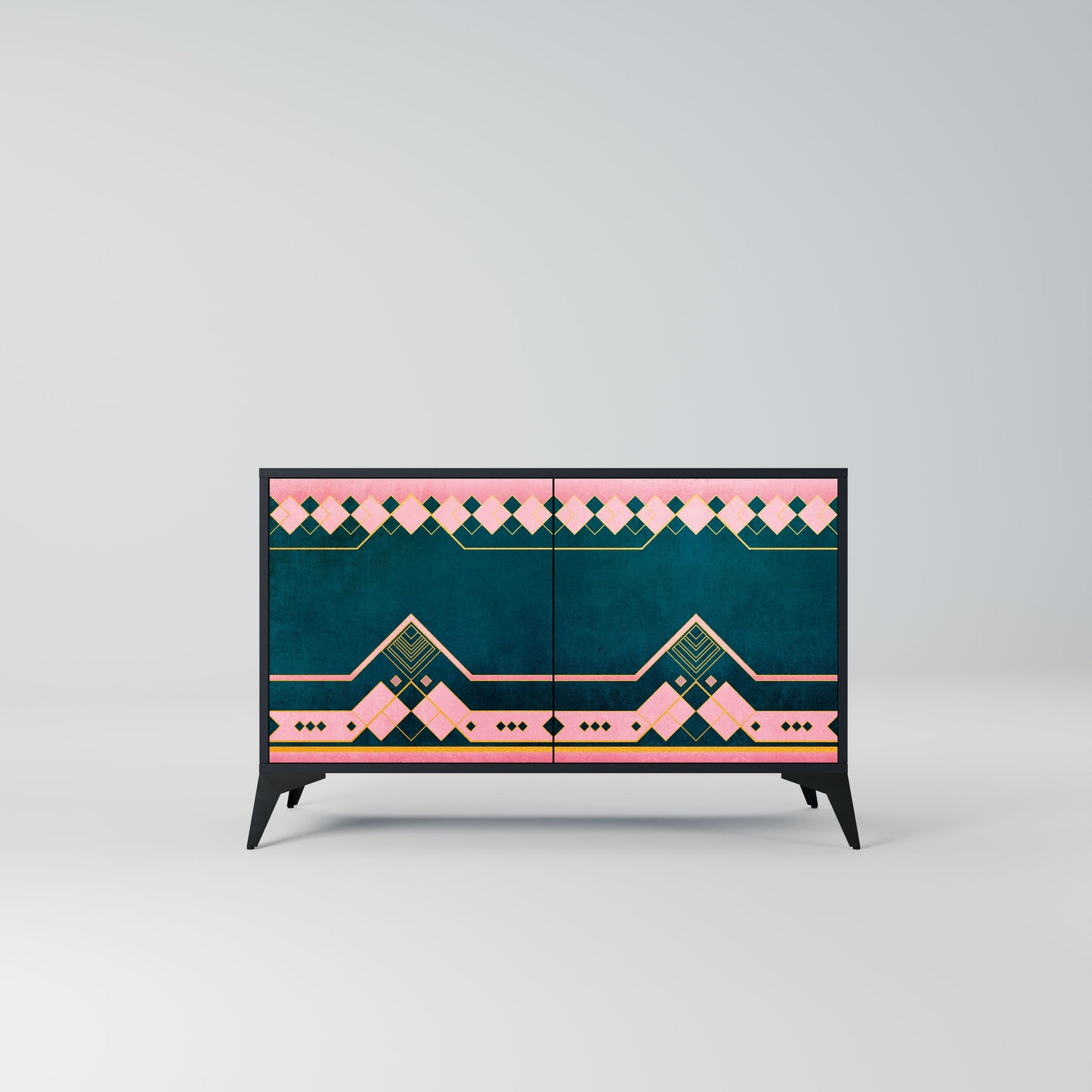 Credenza a 2 ante ROYAL COMPOSITION in finitura nera