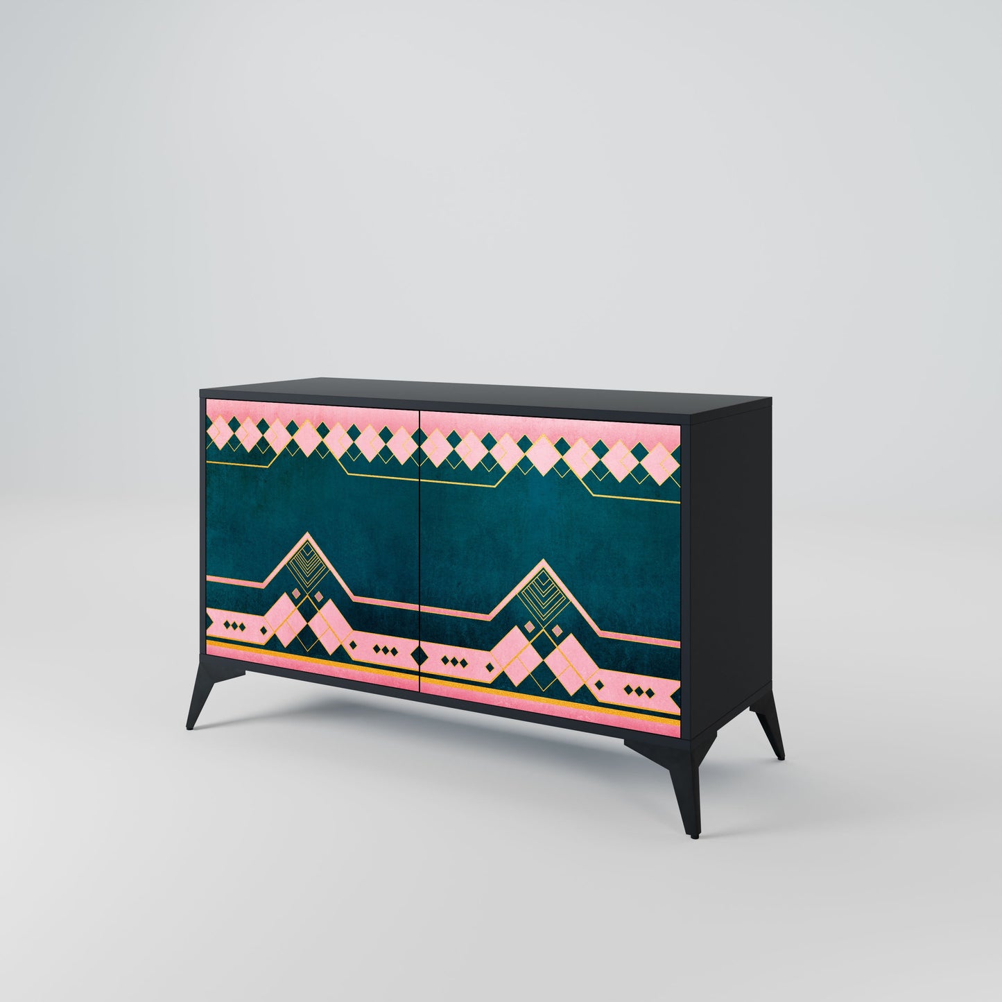 Credenza a 2 ante ROYAL COMPOSITION in finitura nera