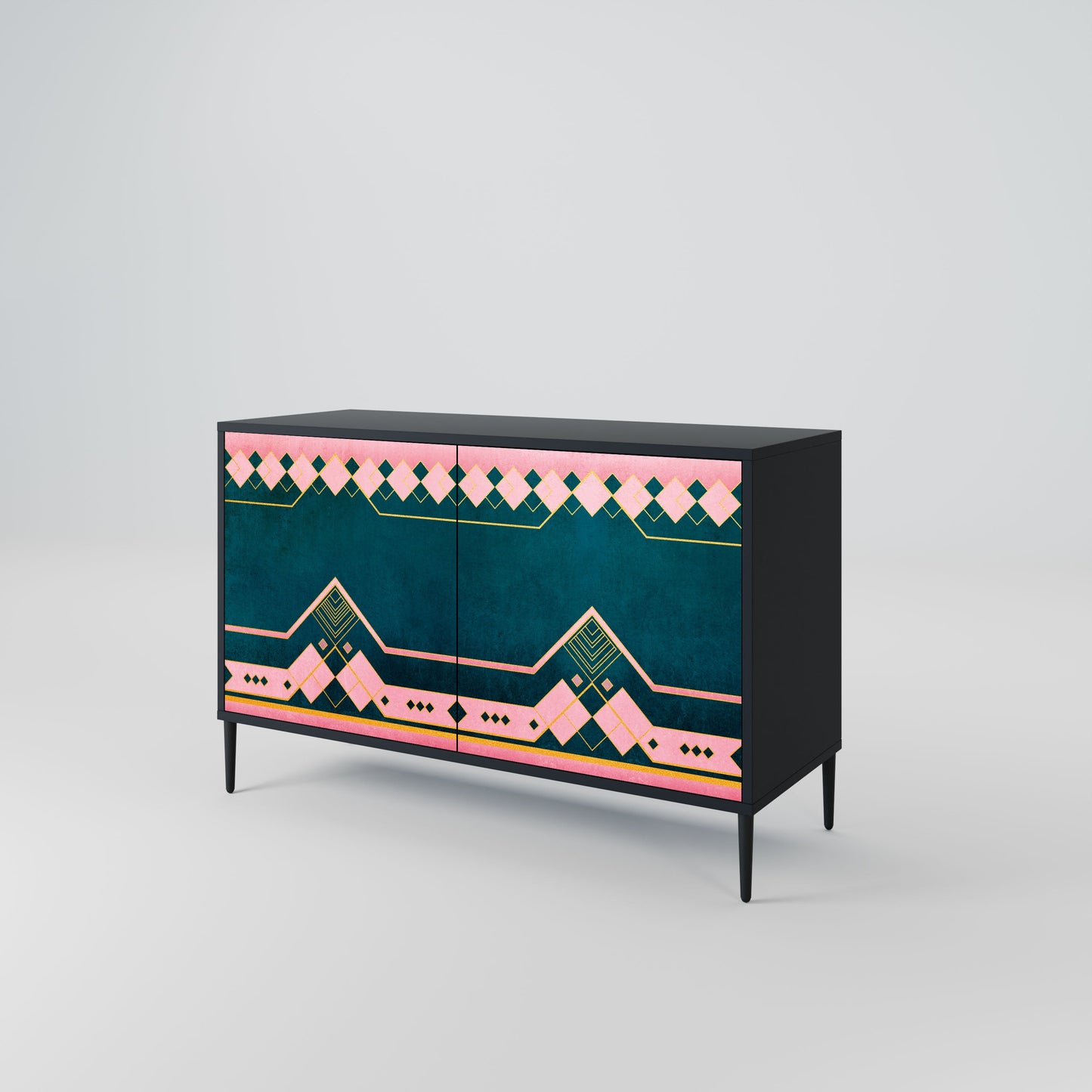 Credenza a 2 ante ROYAL COMPOSITION in finitura nera