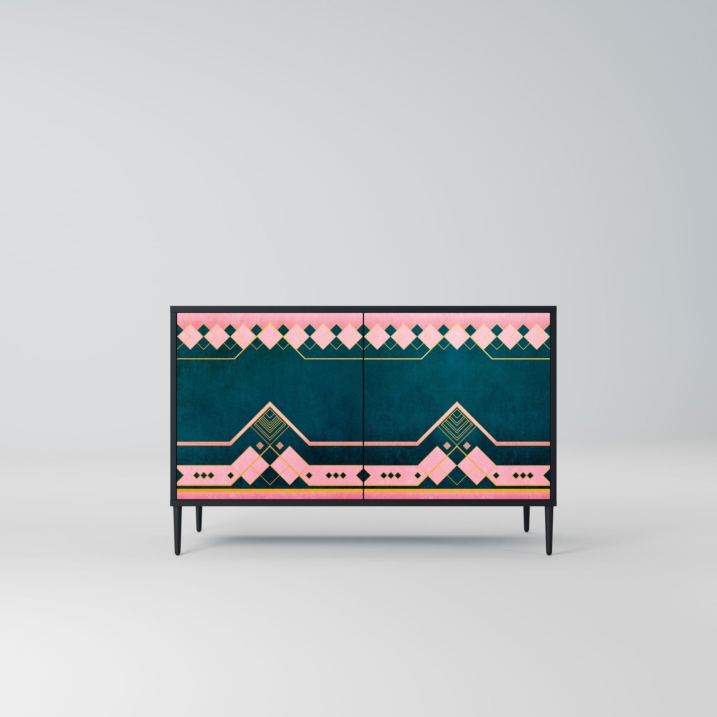 Credenza a 2 ante ROYAL COMPOSITION in finitura nera