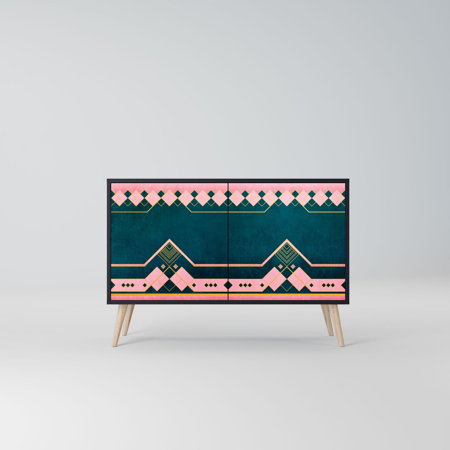 Credenza a 2 ante ROYAL COMPOSITION in finitura nera